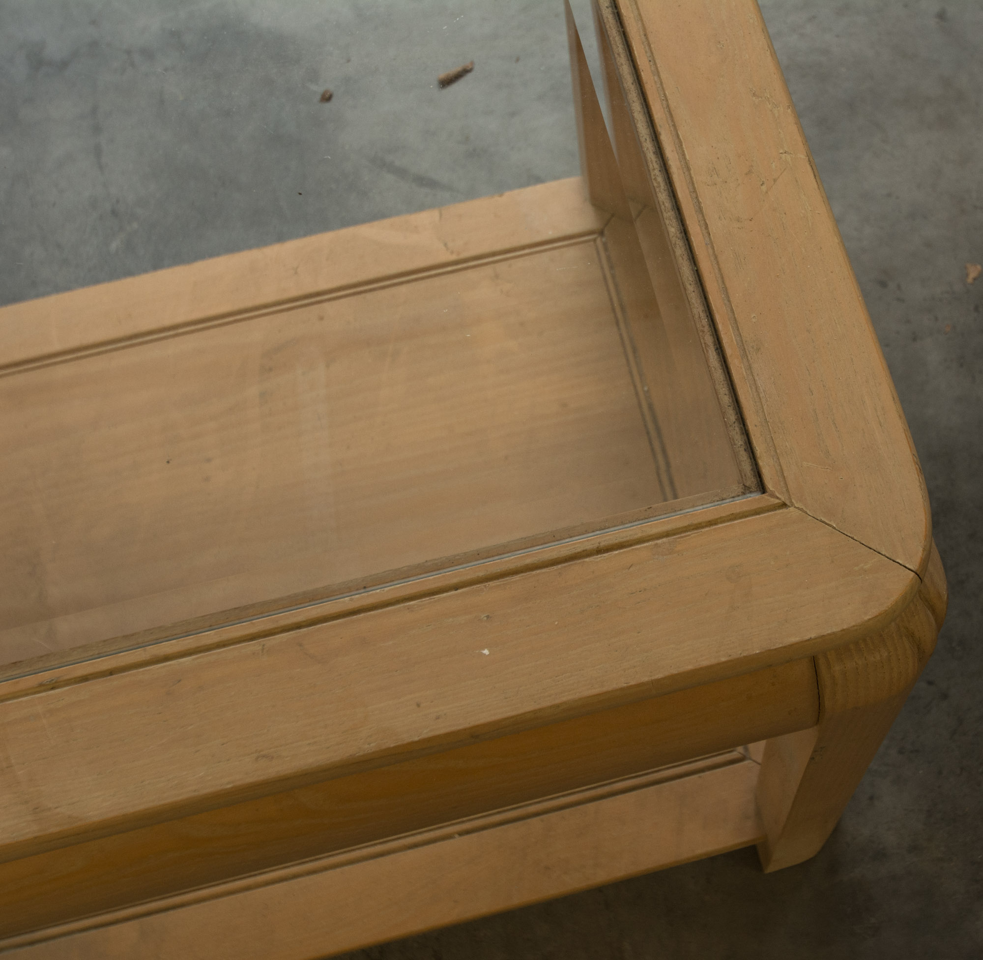 Pair of Modern Glass Top Side Tables