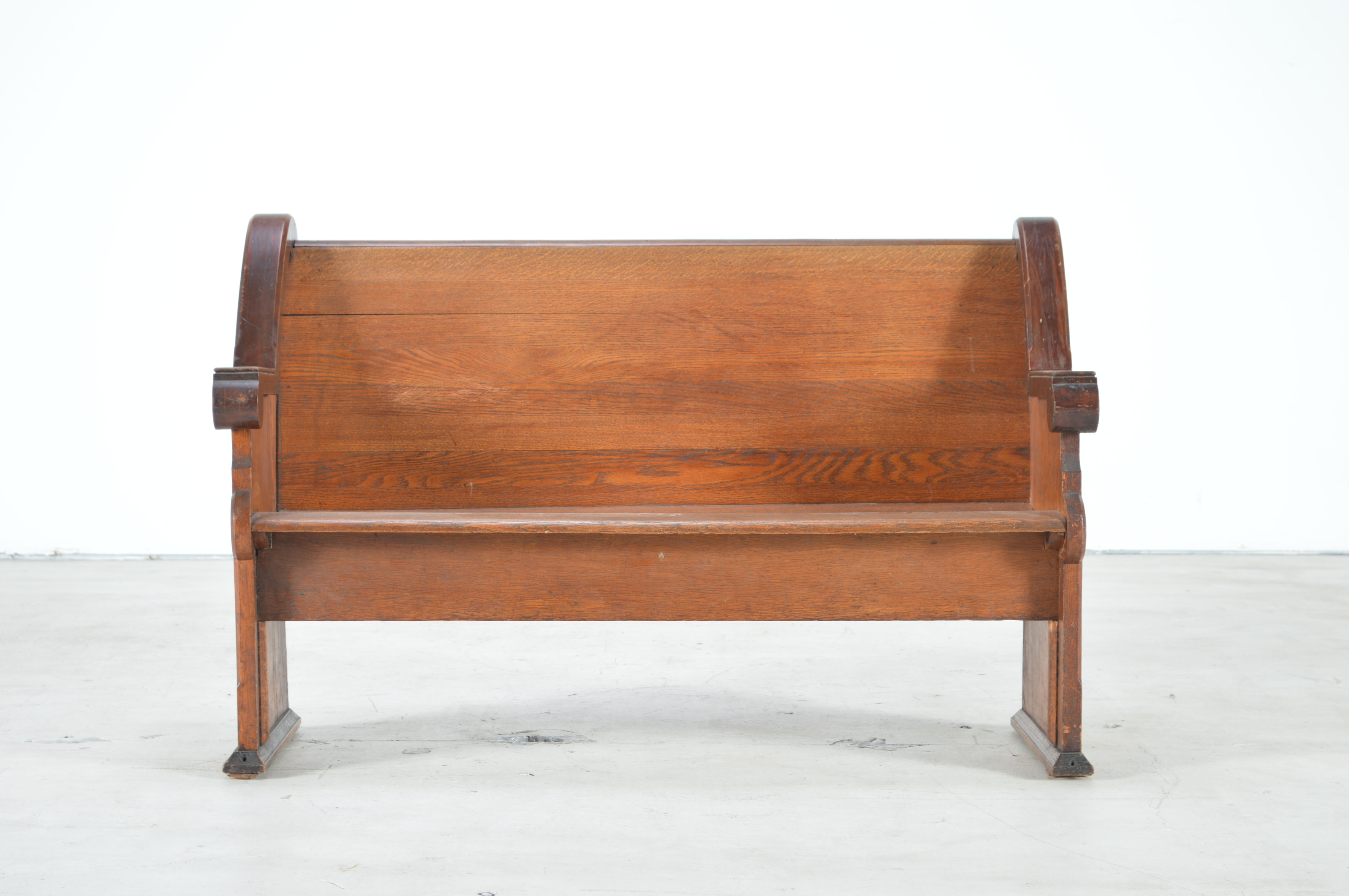 Vintage Church Pew in Oak