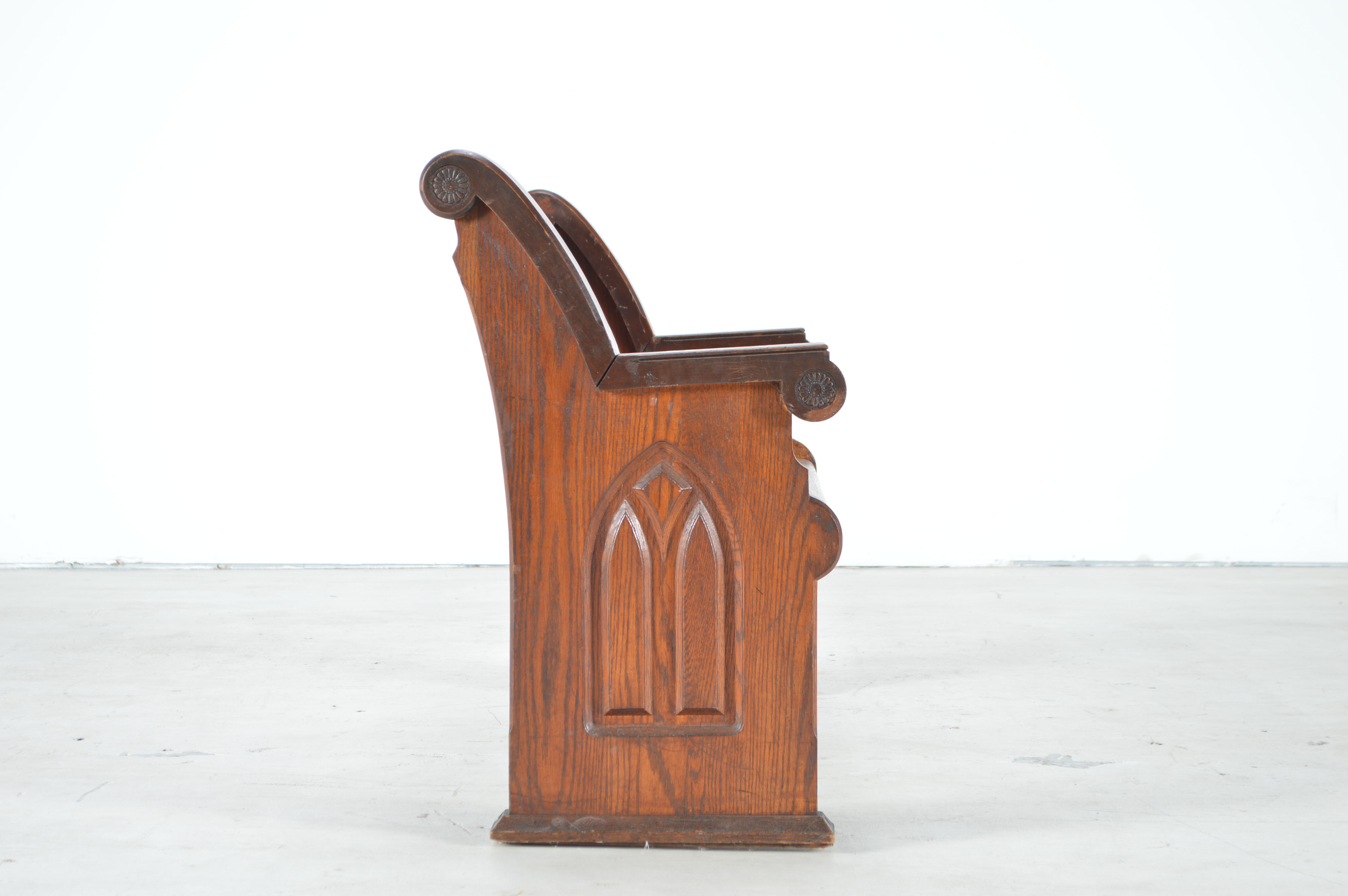 Vintage Church Pew in Oak