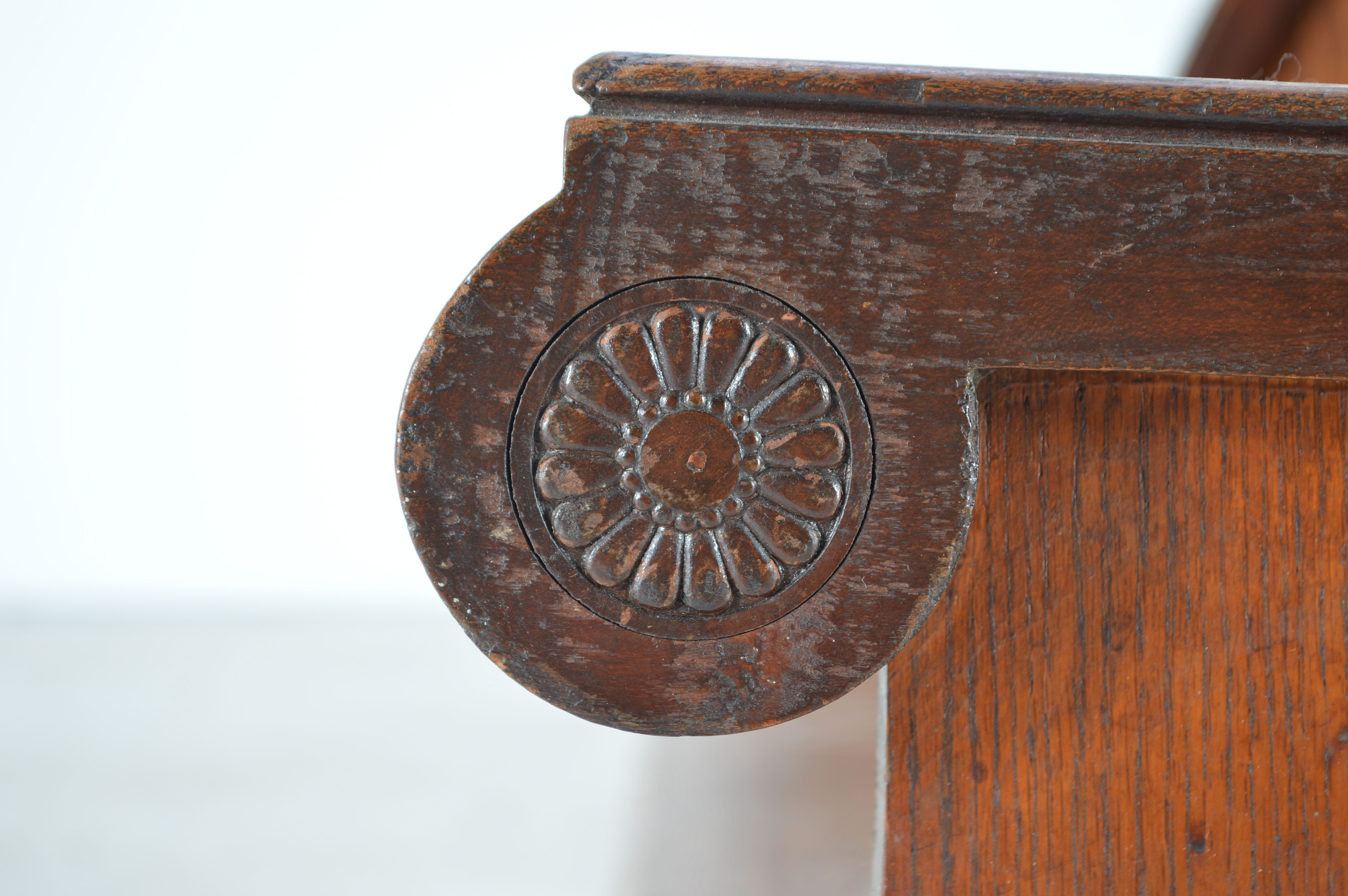 Vintage Church Pew in Oak