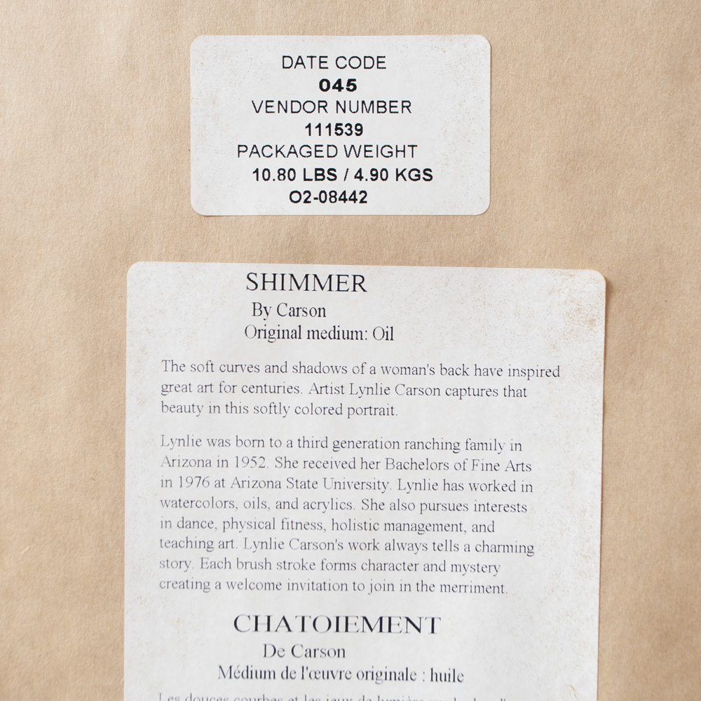 L. Carson Oil Painting on Canvas "Shimmer"