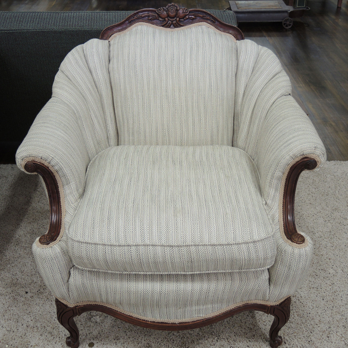 Vintage Louis XV Style Provincial Club Chairs