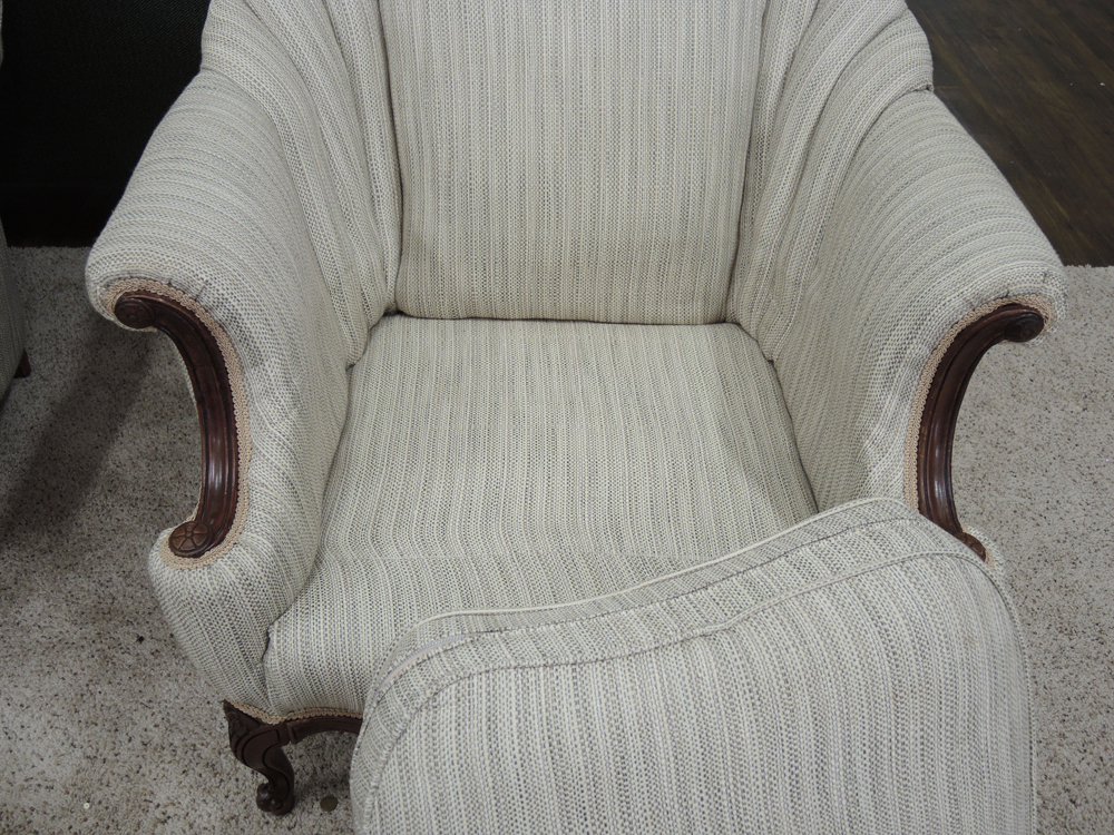 Vintage Louis XV Style Provincial Club Chairs