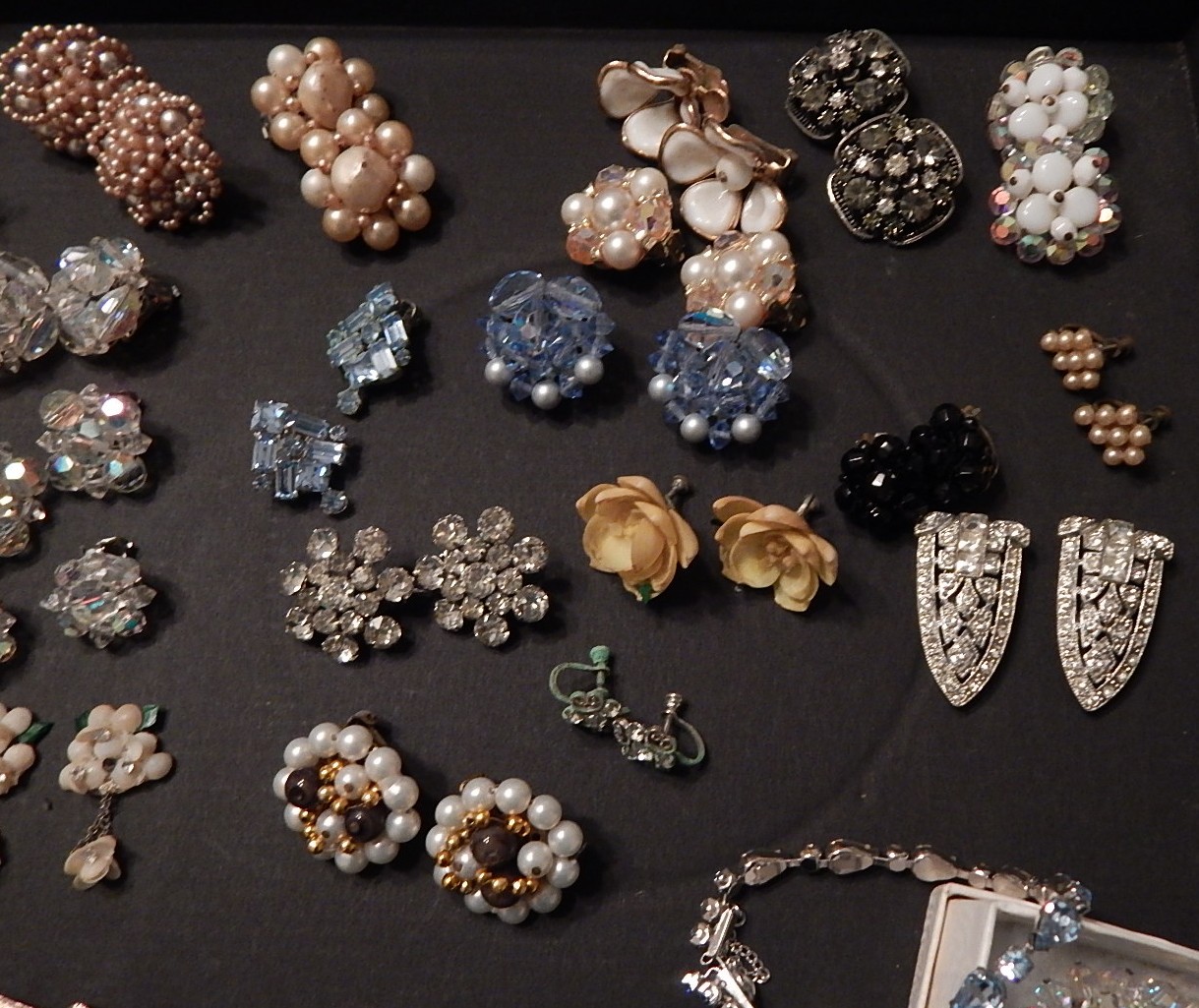 Collection of Vintage Earrings and Jewelry