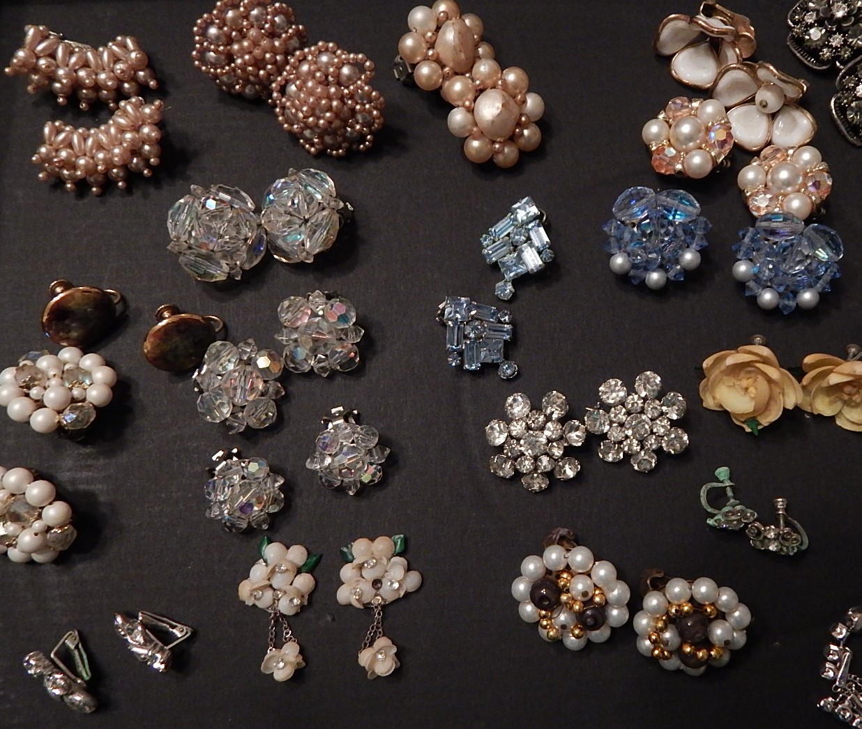 Collection of Vintage Earrings and Jewelry