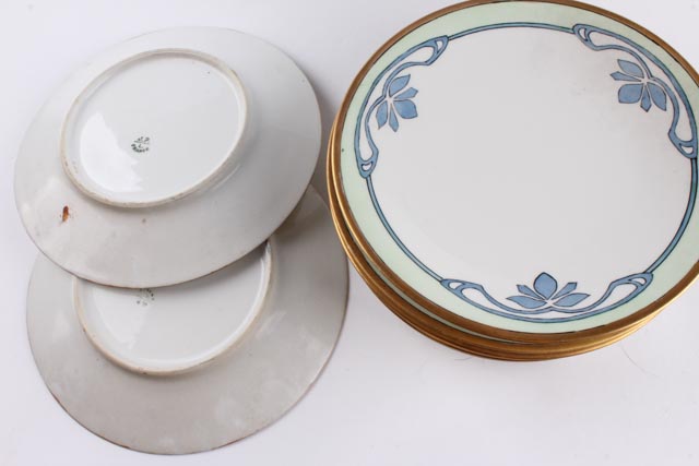 Set of J.P. Limoges Art Deco Plates