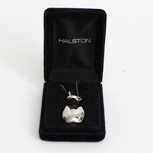 1970's Elsa Peretti for Halston Perfume Bottle Necklace