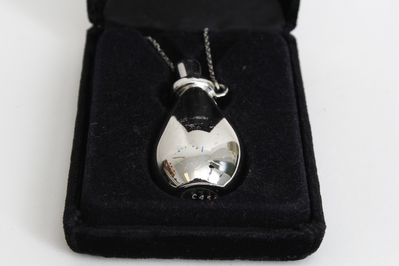 1970's Elsa Peretti for Halston Perfume Bottle Necklace