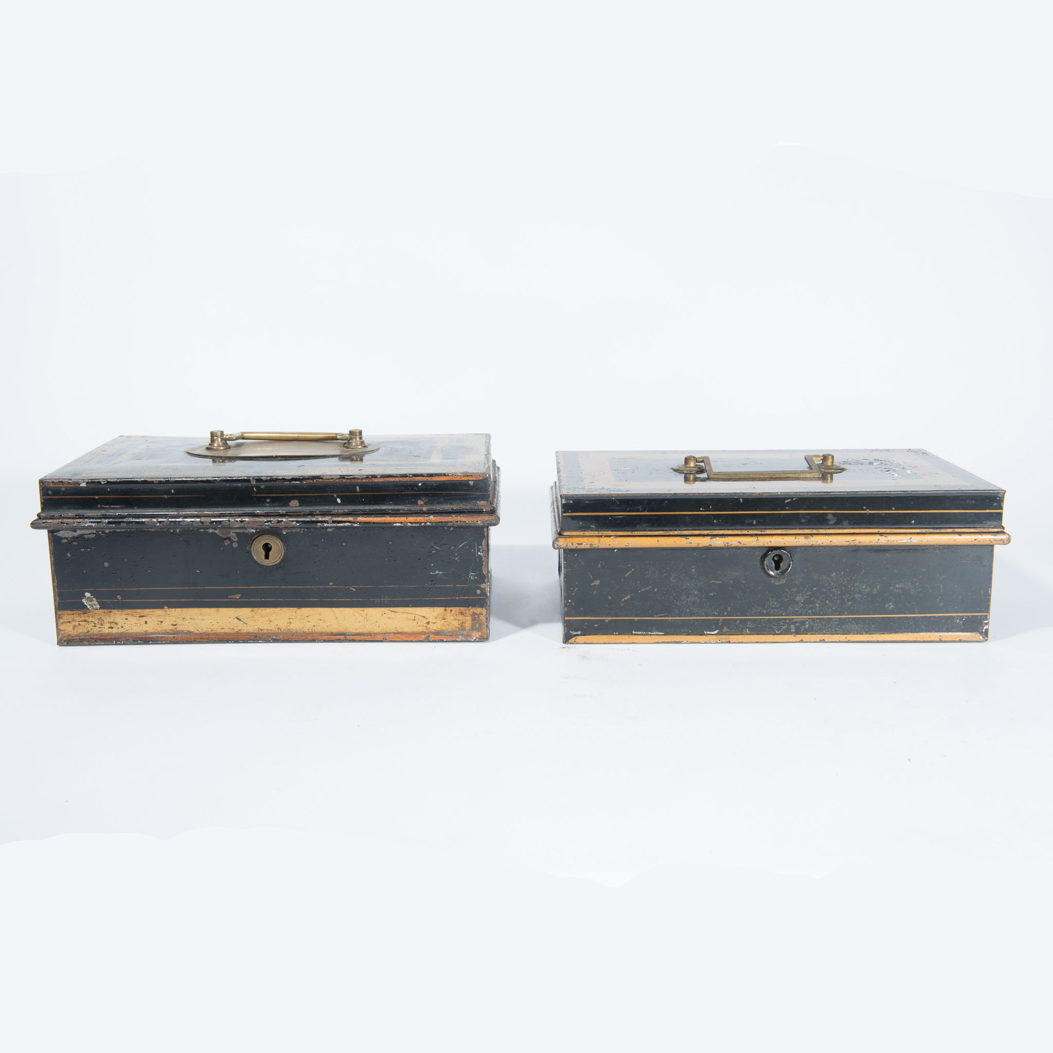 Pair of Antique Tax Collection Boxes