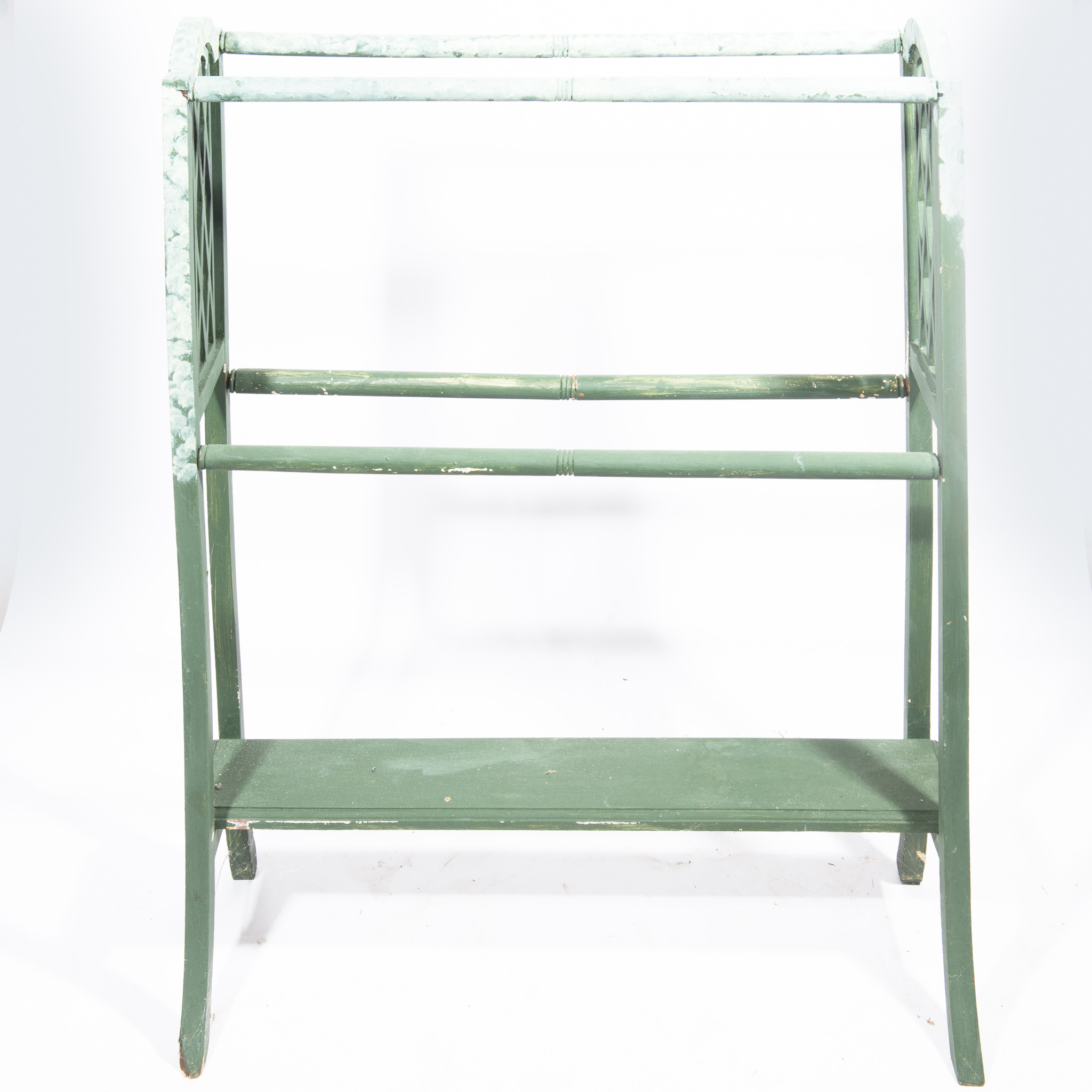 Green Painted Quilt Rack