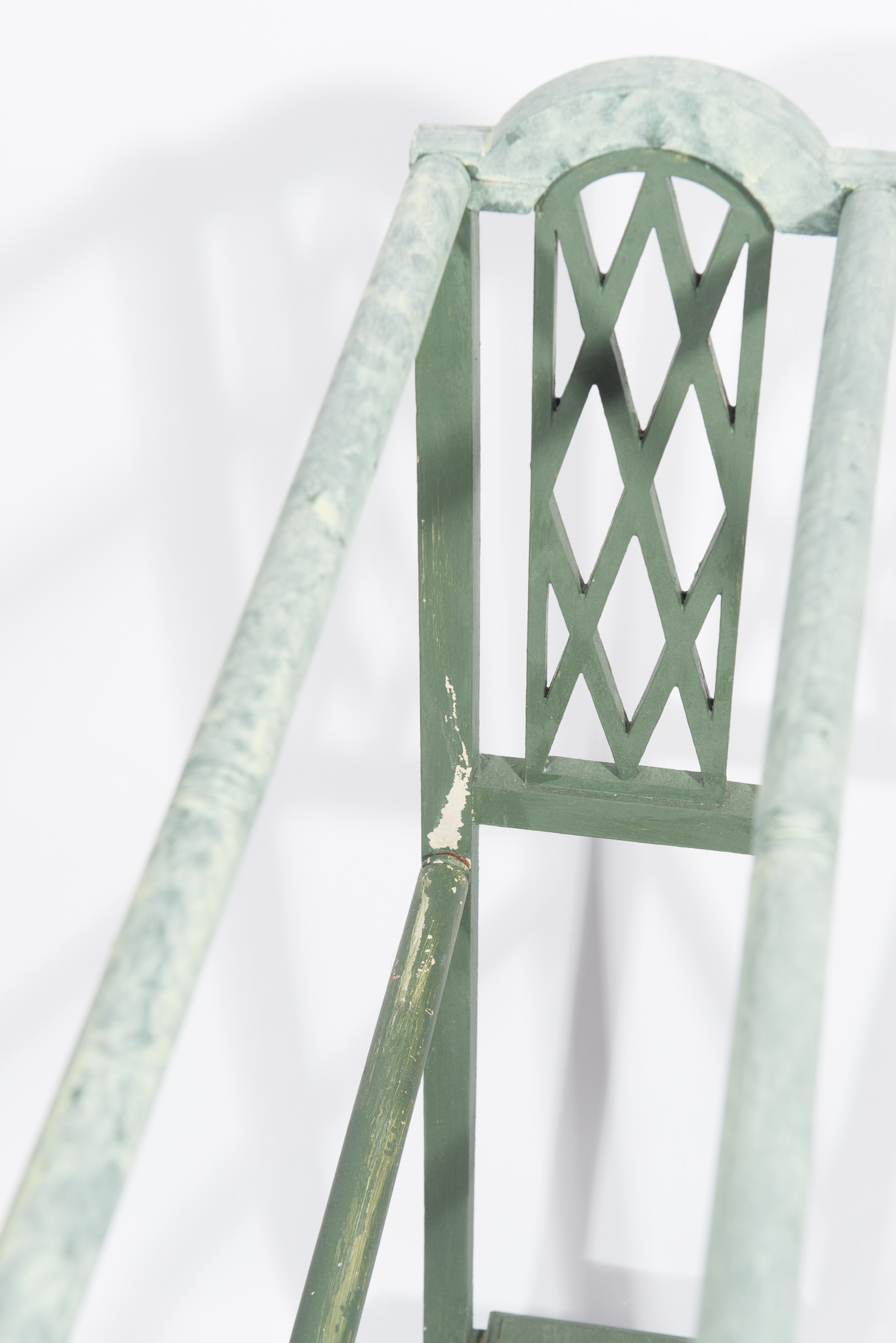 Green Painted Quilt Rack