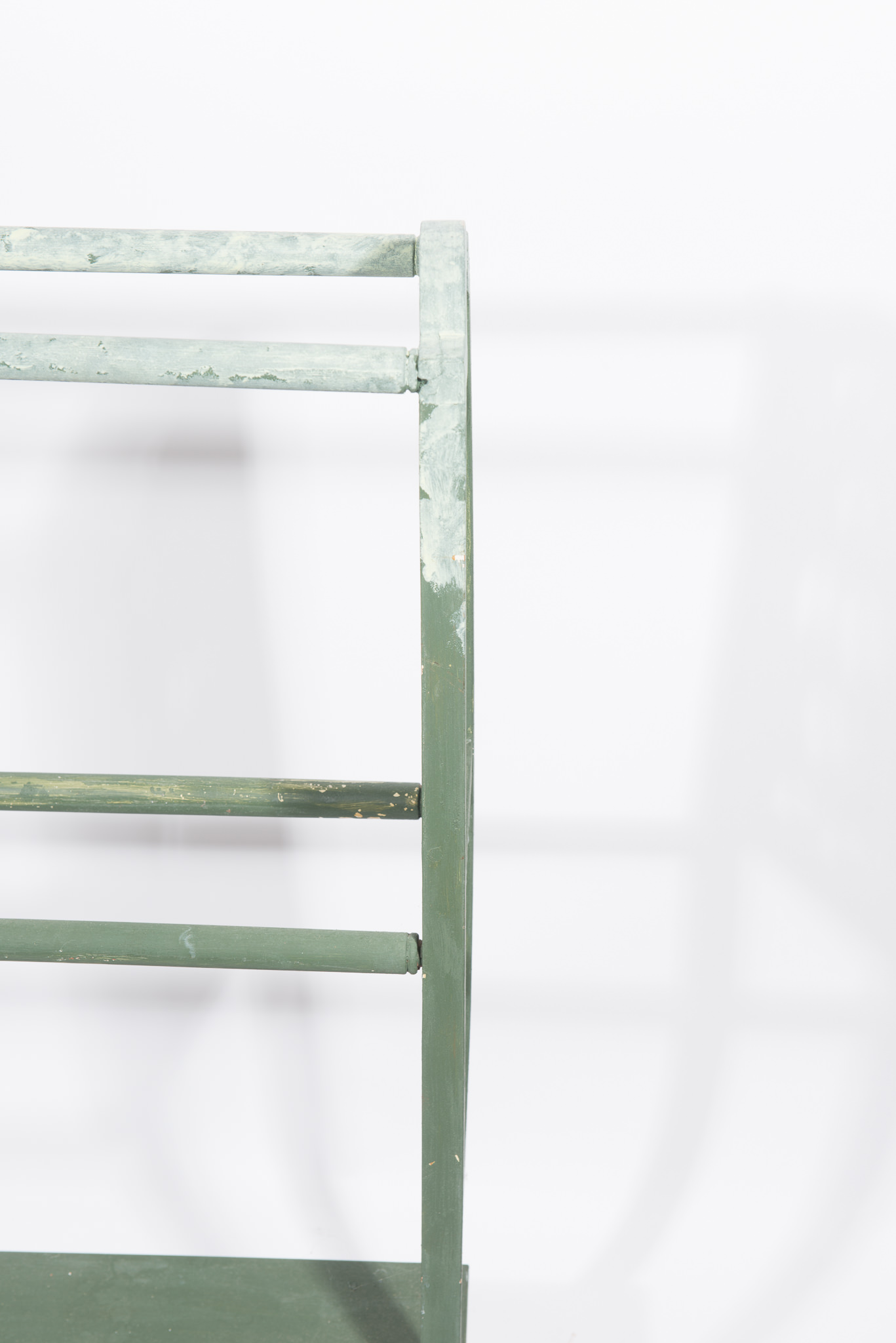 Green Painted Quilt Rack