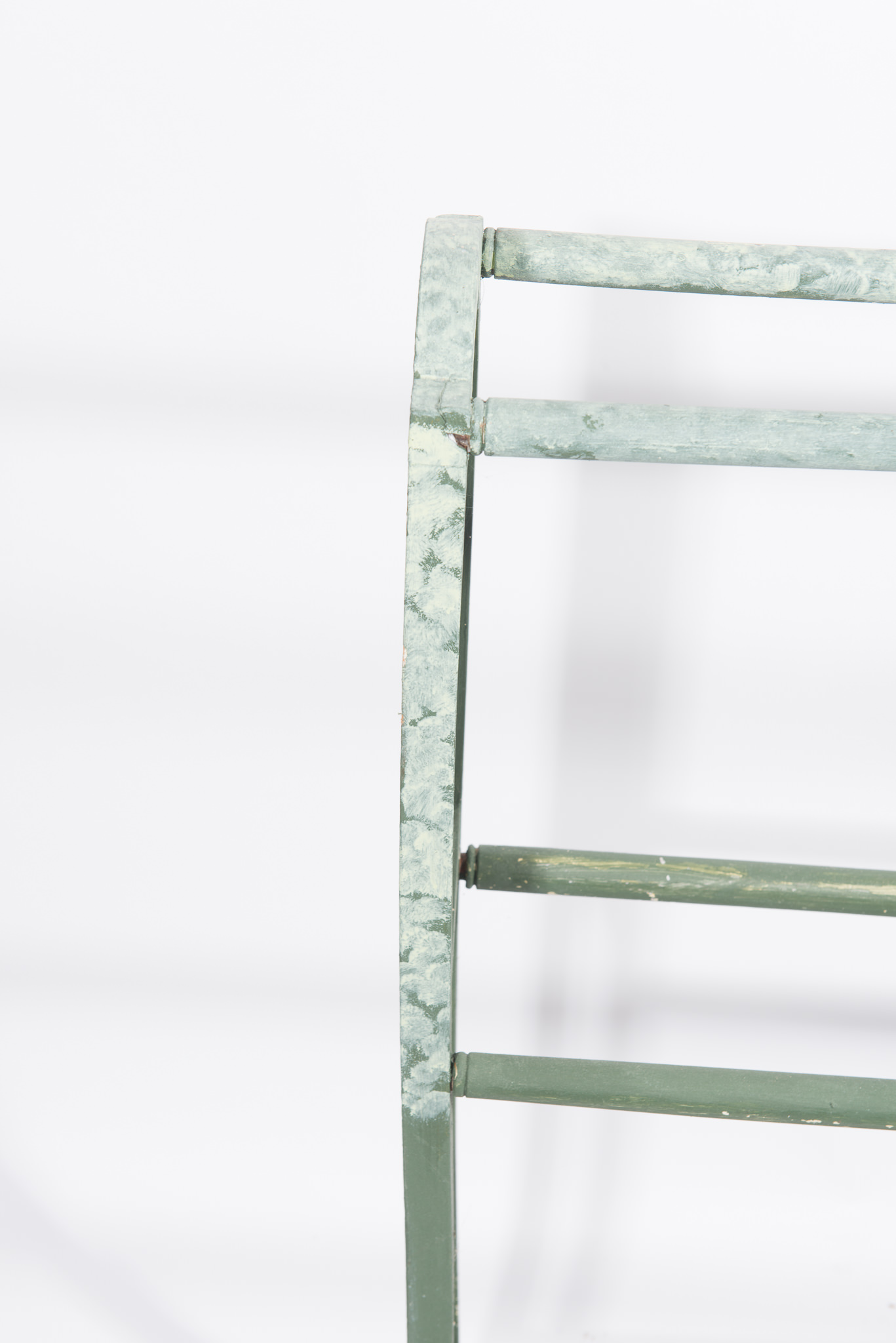 Green Painted Quilt Rack