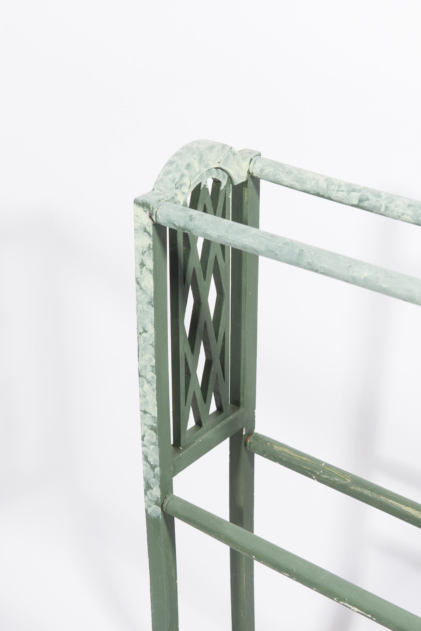 Green Painted Quilt Rack