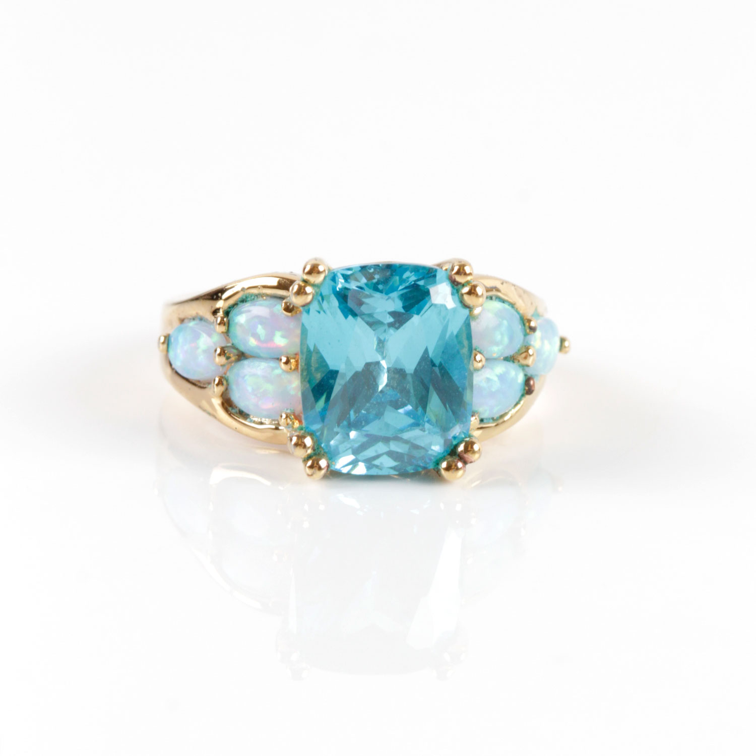 Gold Plated Sterling Silver Natural and Synthetic Stone Rings