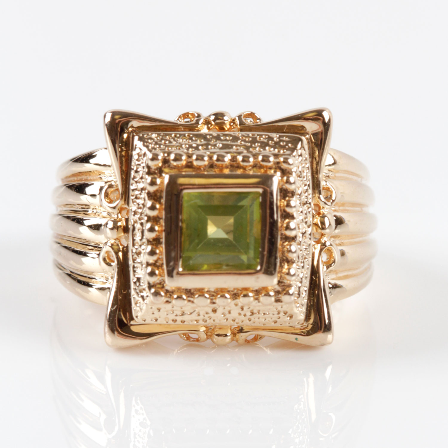 Gold Plated Sterling Silver Natural and Synthetic Stone Rings