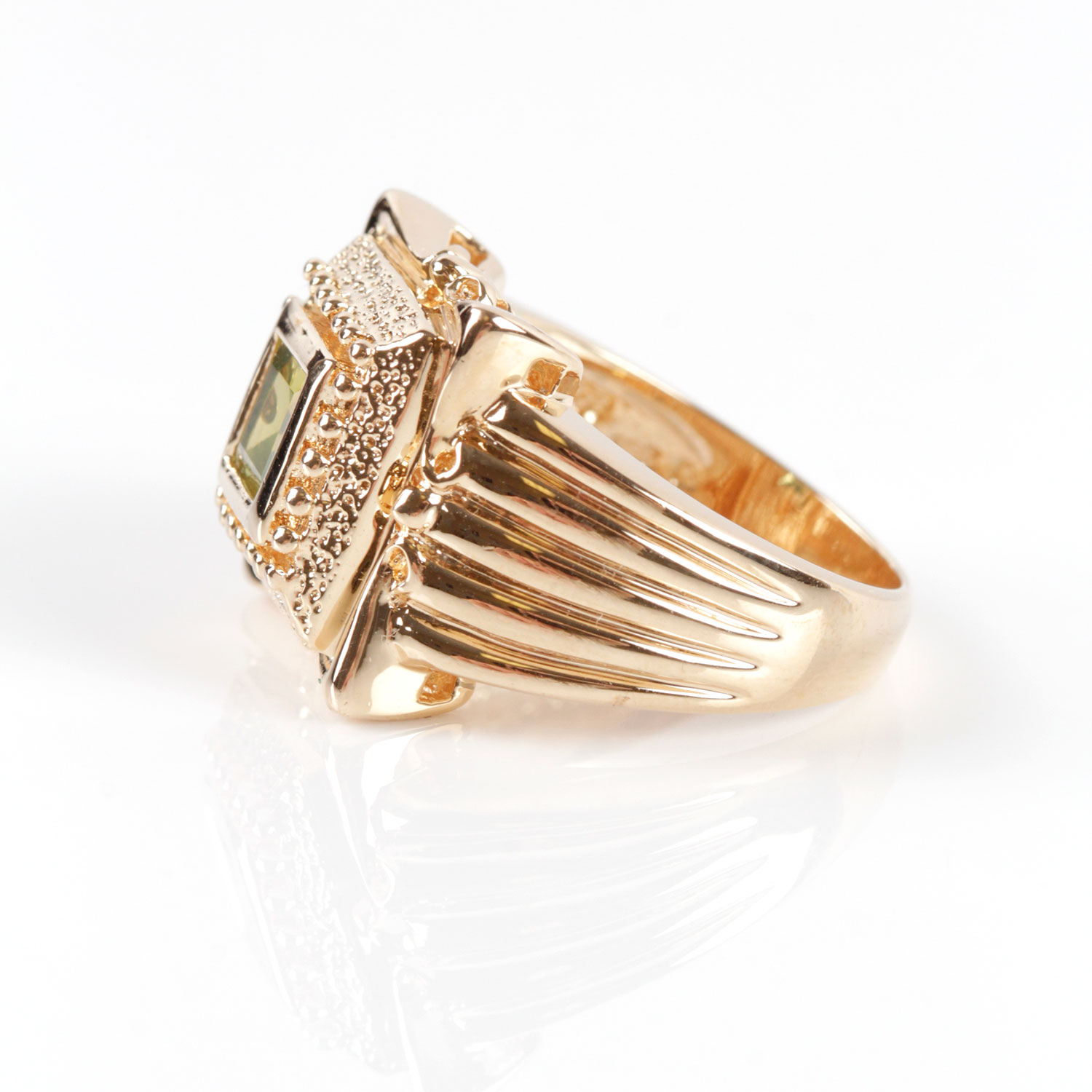 Gold Plated Sterling Silver Natural and Synthetic Stone Rings