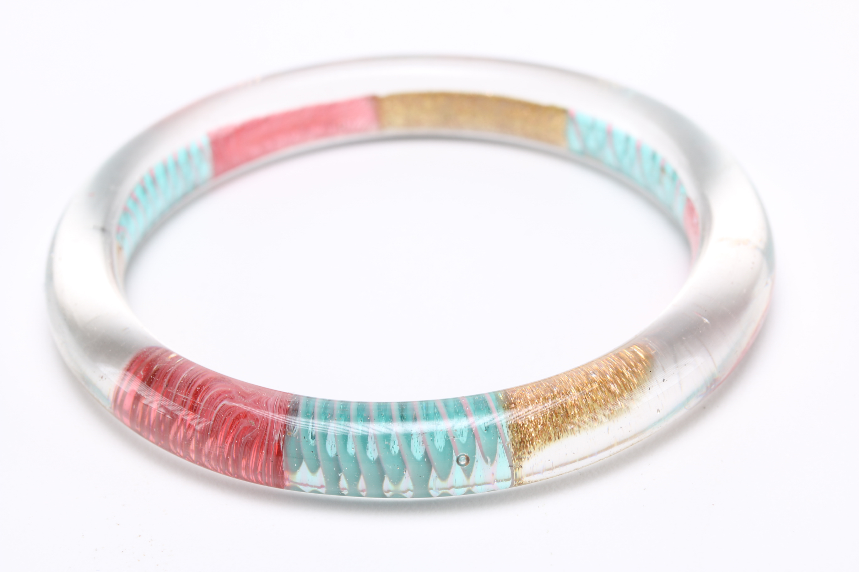 Art Glass Bracelet Necklace and Earrings