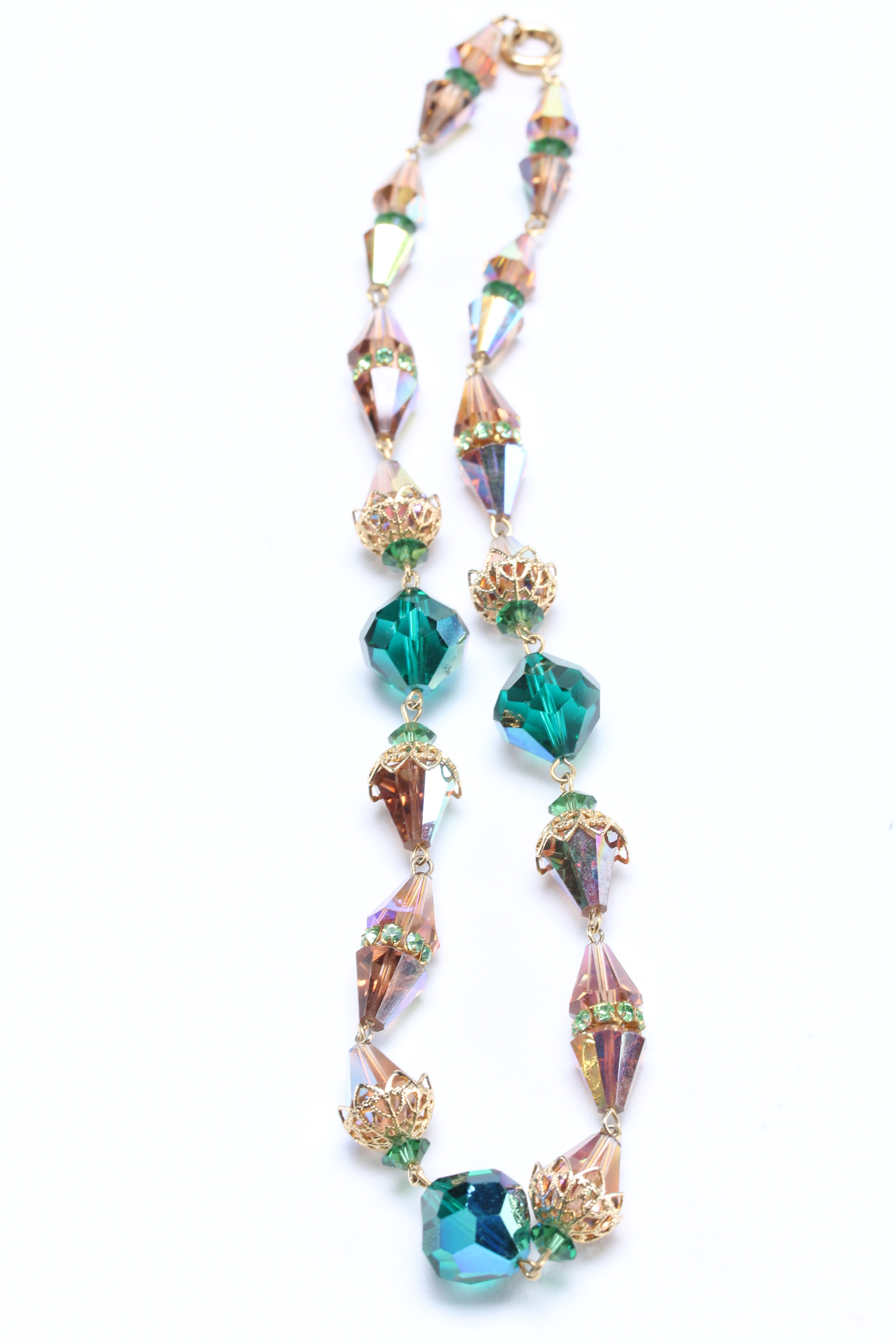 Art Glass Bracelet Necklace and Earrings