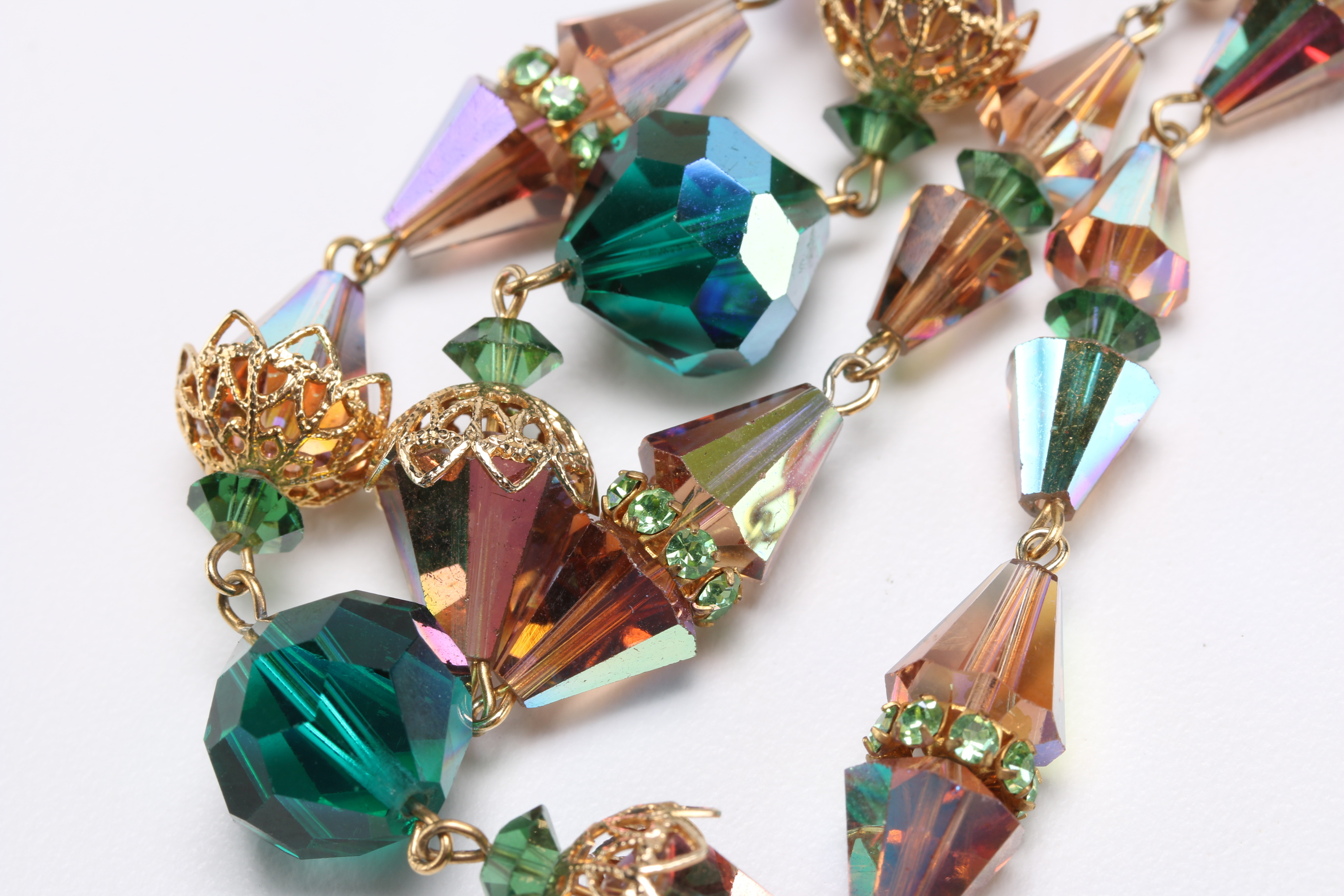 Art Glass Bracelet Necklace and Earrings