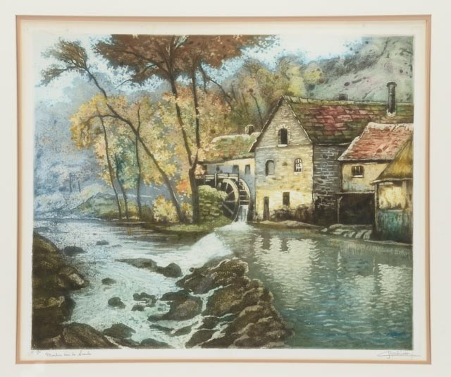 Jean-Joseph Chabridon Signed Limited Edition Aquatint Etching