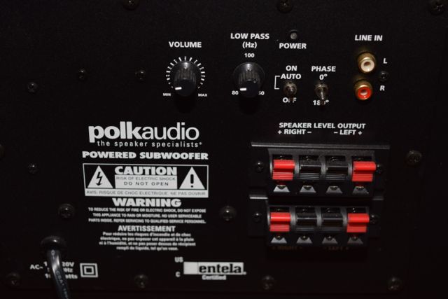 Polk Audio Soundbar and Subwoofer With Yamaha Receiver