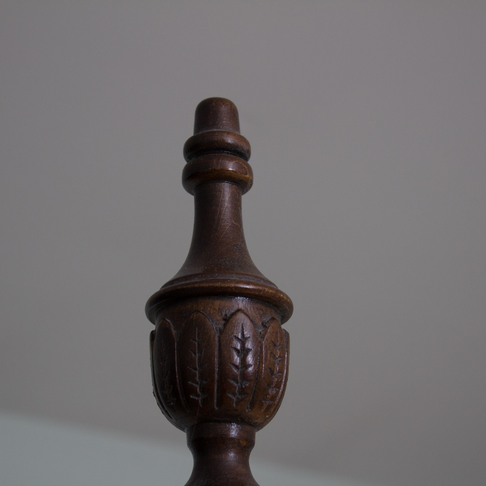 Federal Style Dark Walnut California King Bed Frame With Adjustable Mattress