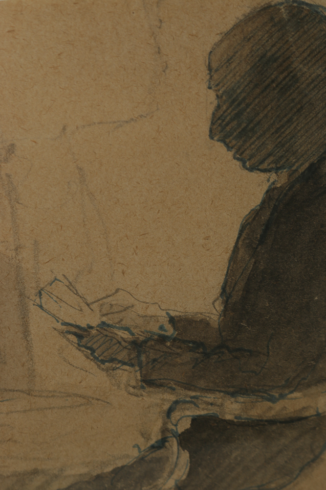 Boris Solotareff Mixed Media on Paper "Sunday Morning"