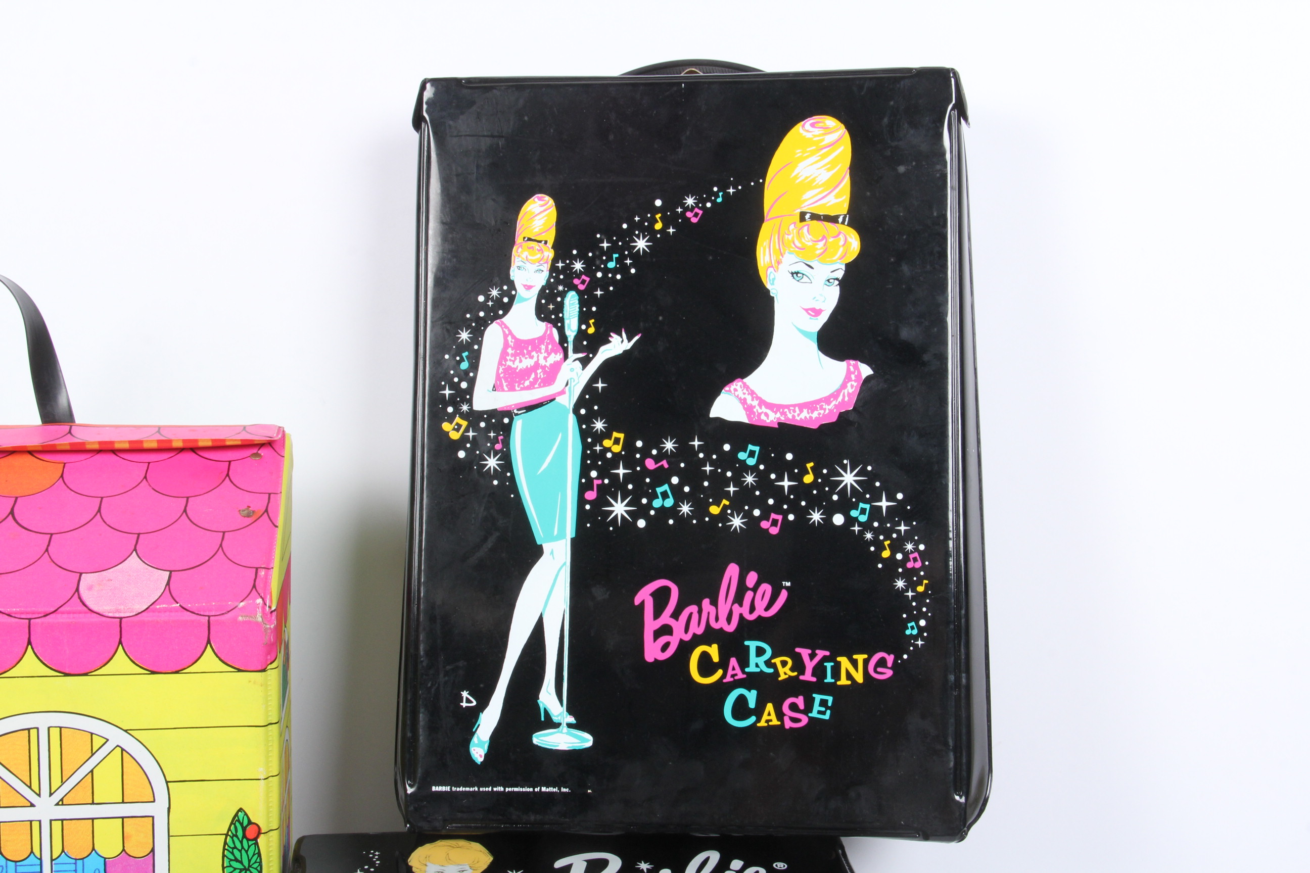 Barbie Carrying Cases, Ken Carrying Case, and "Francie and Casey House Mate" Carrying Case