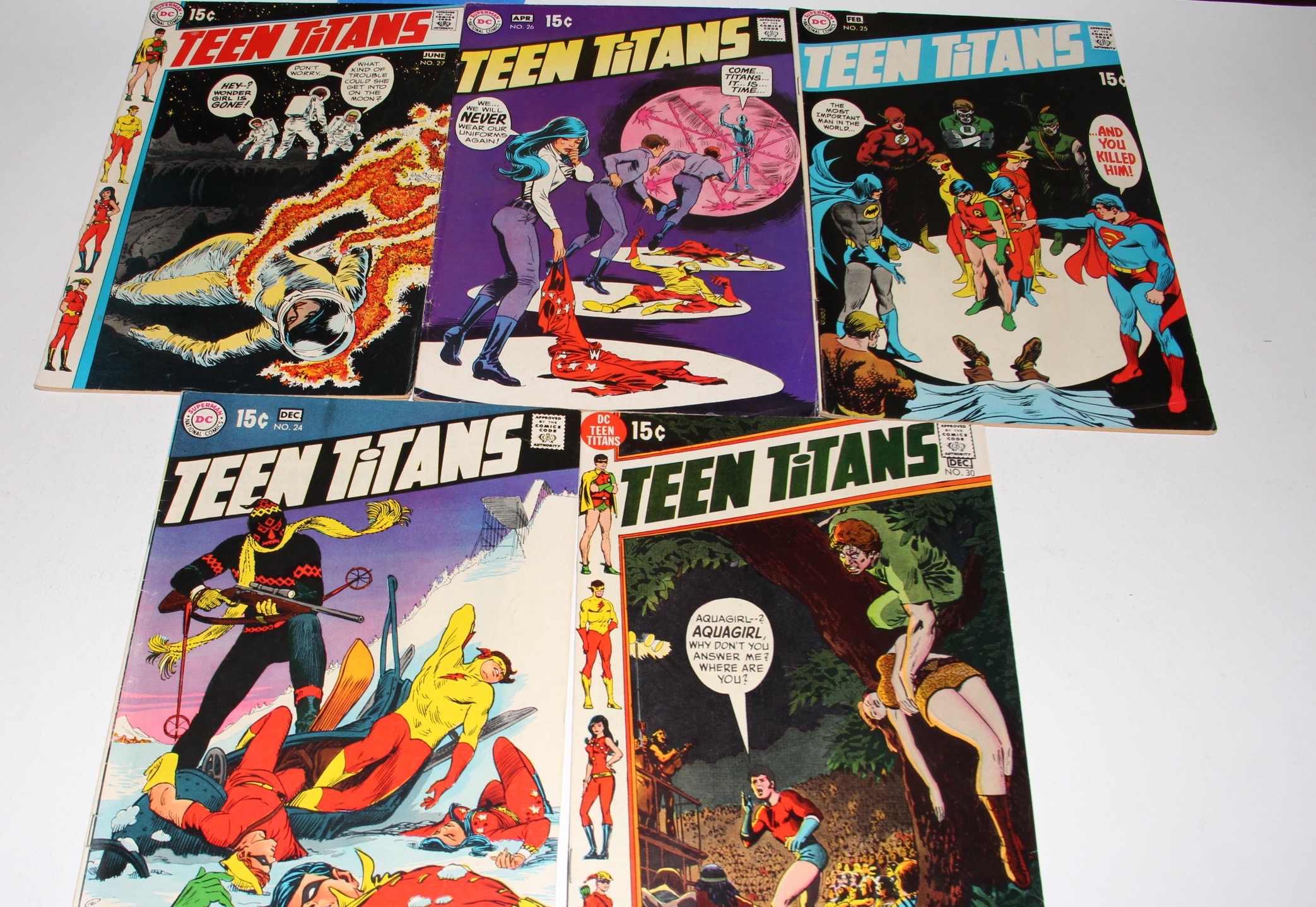 Collection of Vintage DC "Teen Titans" Comic Books