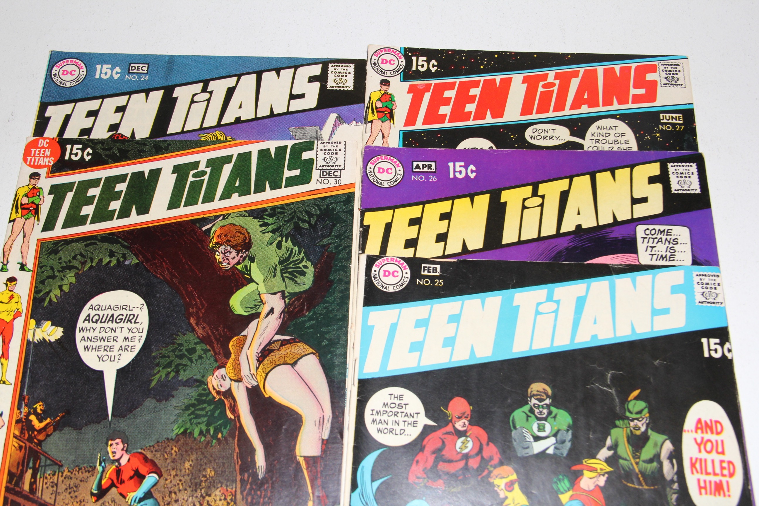 Collection of Vintage DC "Teen Titans" Comic Books