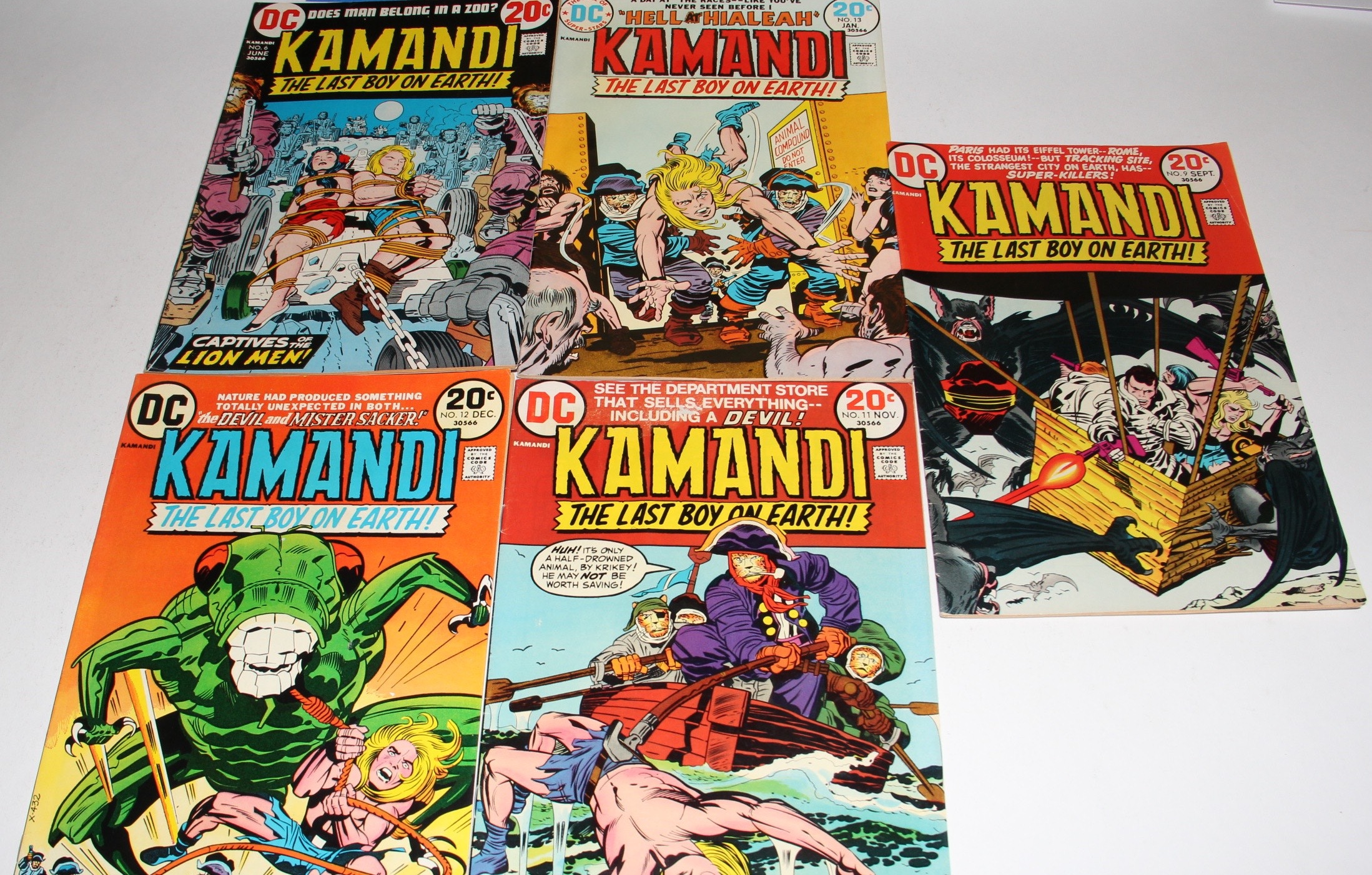 Collection of Vintage DC Jack Kirby "Kamandi" Comic Books