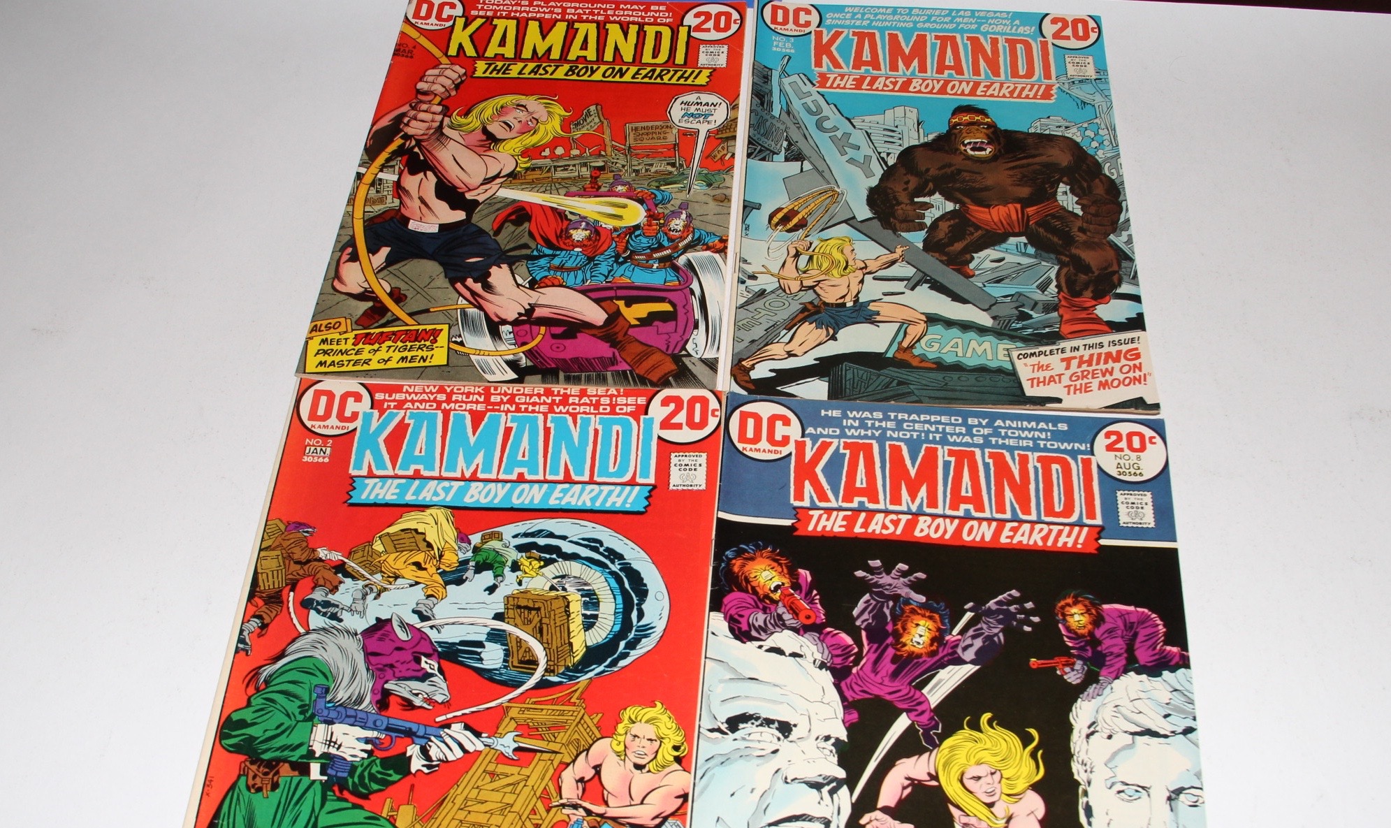 Collection of Vintage DC Jack Kirby "Kamandi" Comic Books