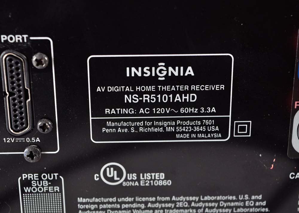 Insignia Home Theatre Receiver with Four Speakers