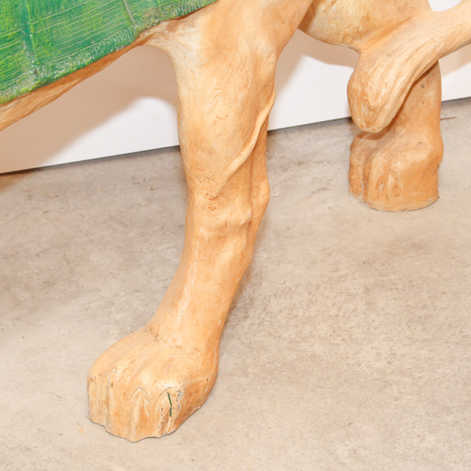 Life-Size Fiberglass Lion Statue with Saddle