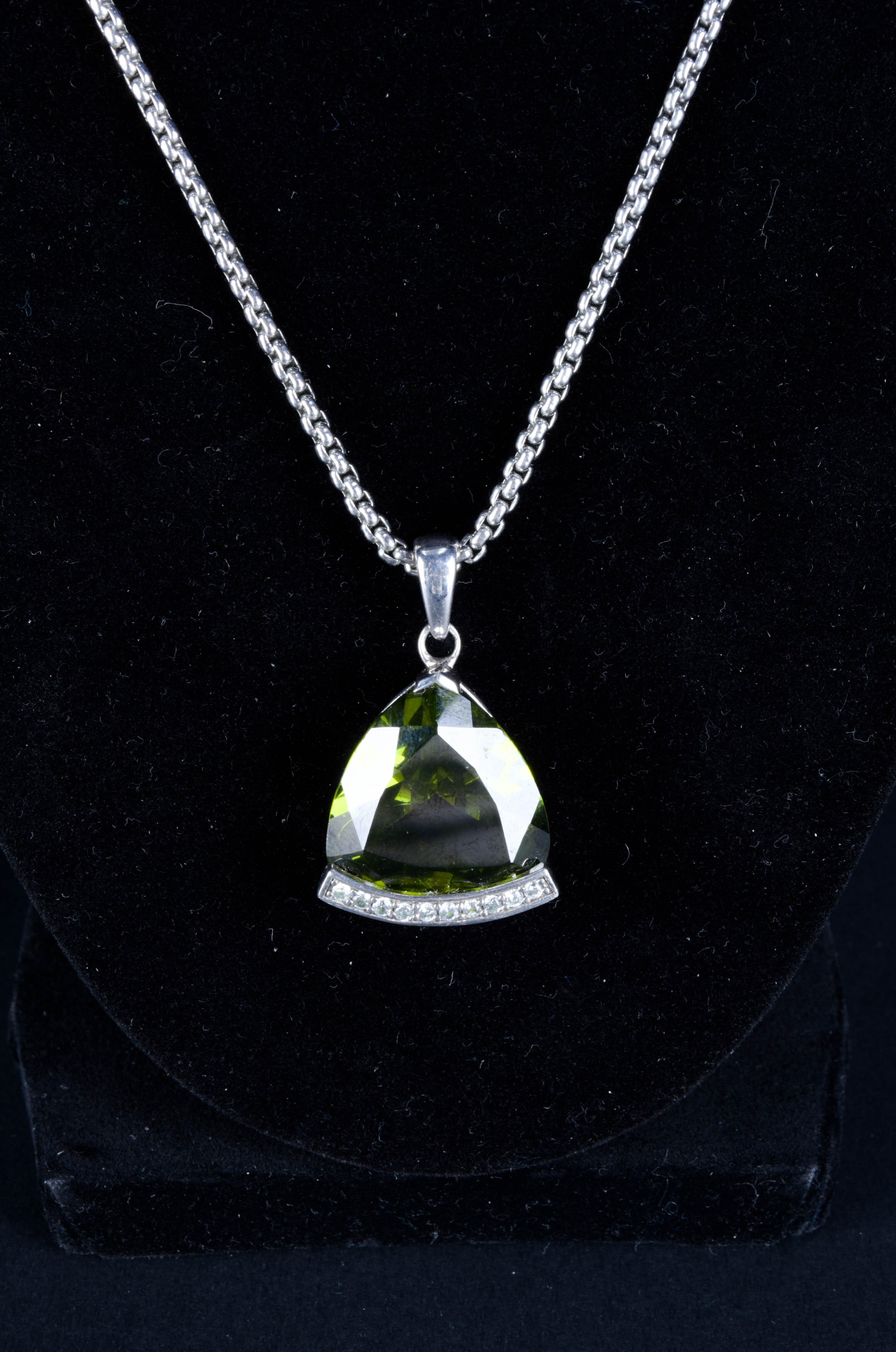 Sara Botello Sterling Necklace with Pendant and Earrings