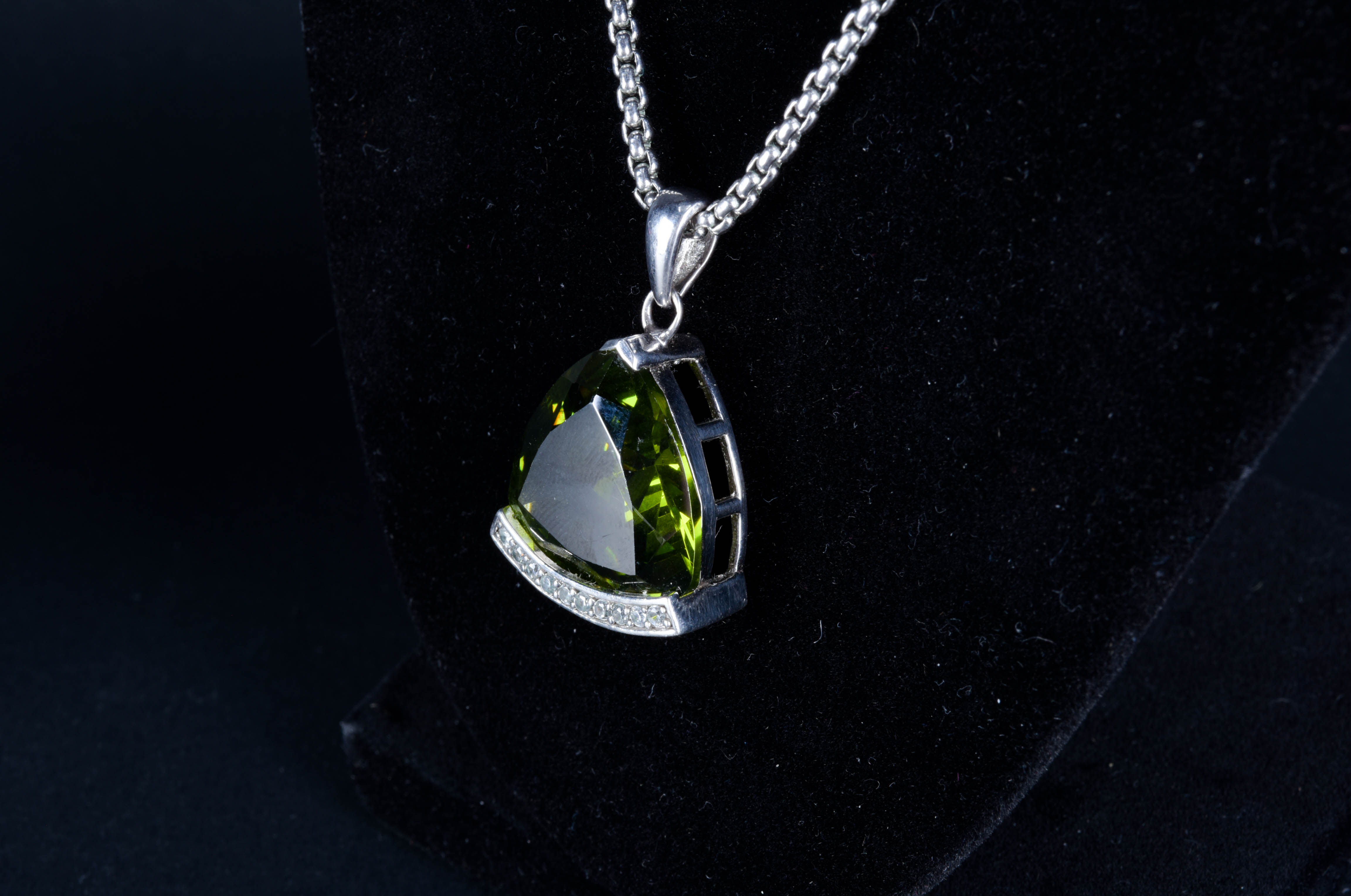 Sara Botello Sterling Necklace with Pendant and Earrings