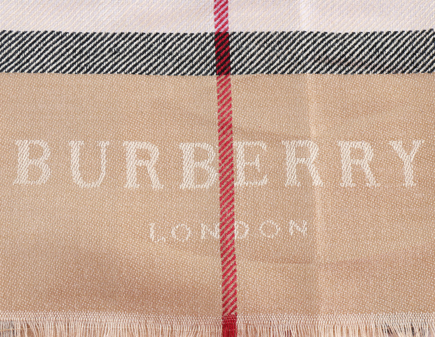 Burberry "Raspberry Sorbet Check" Scarf with Tags