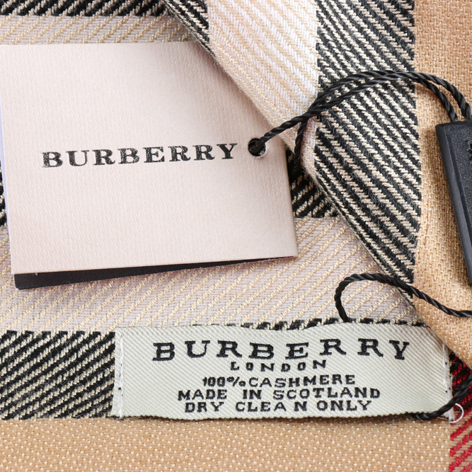 Burberry "Raspberry Sorbet Check" Scarf with Tags