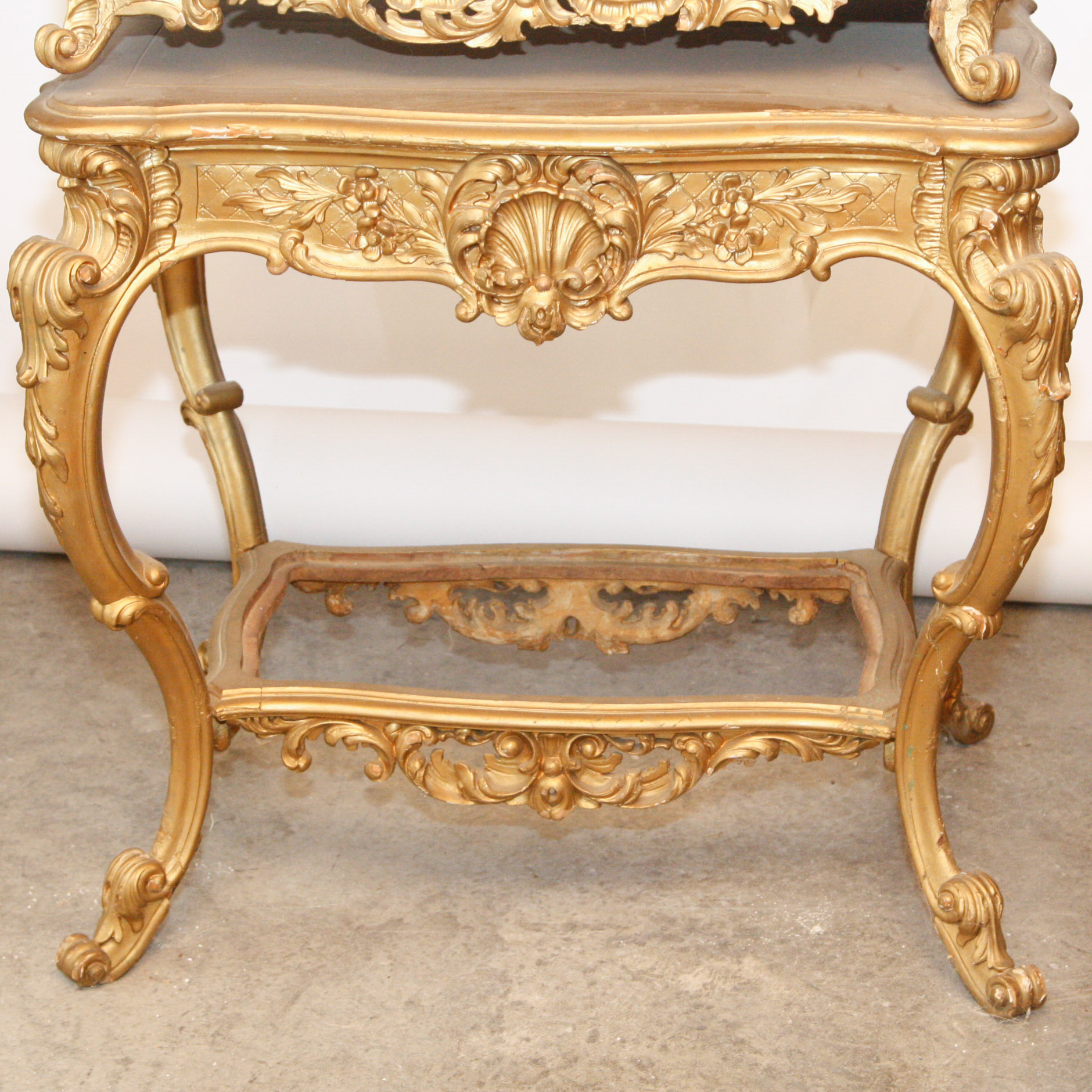 Louis XV Rococo Revival Style Lighted Gilt Vitrine