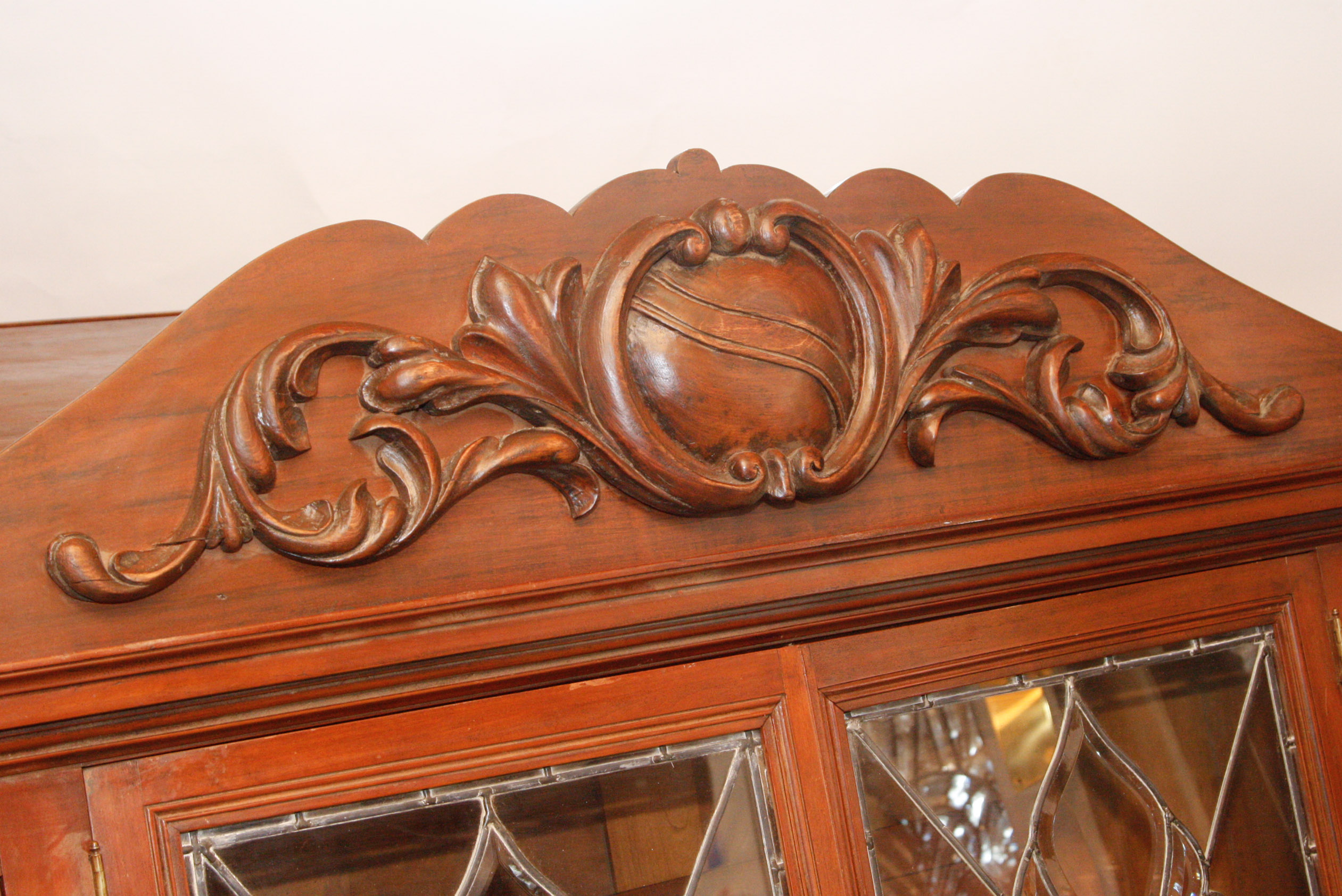 Vintage Empire Style Bar with Hanging Liquor Cabinet