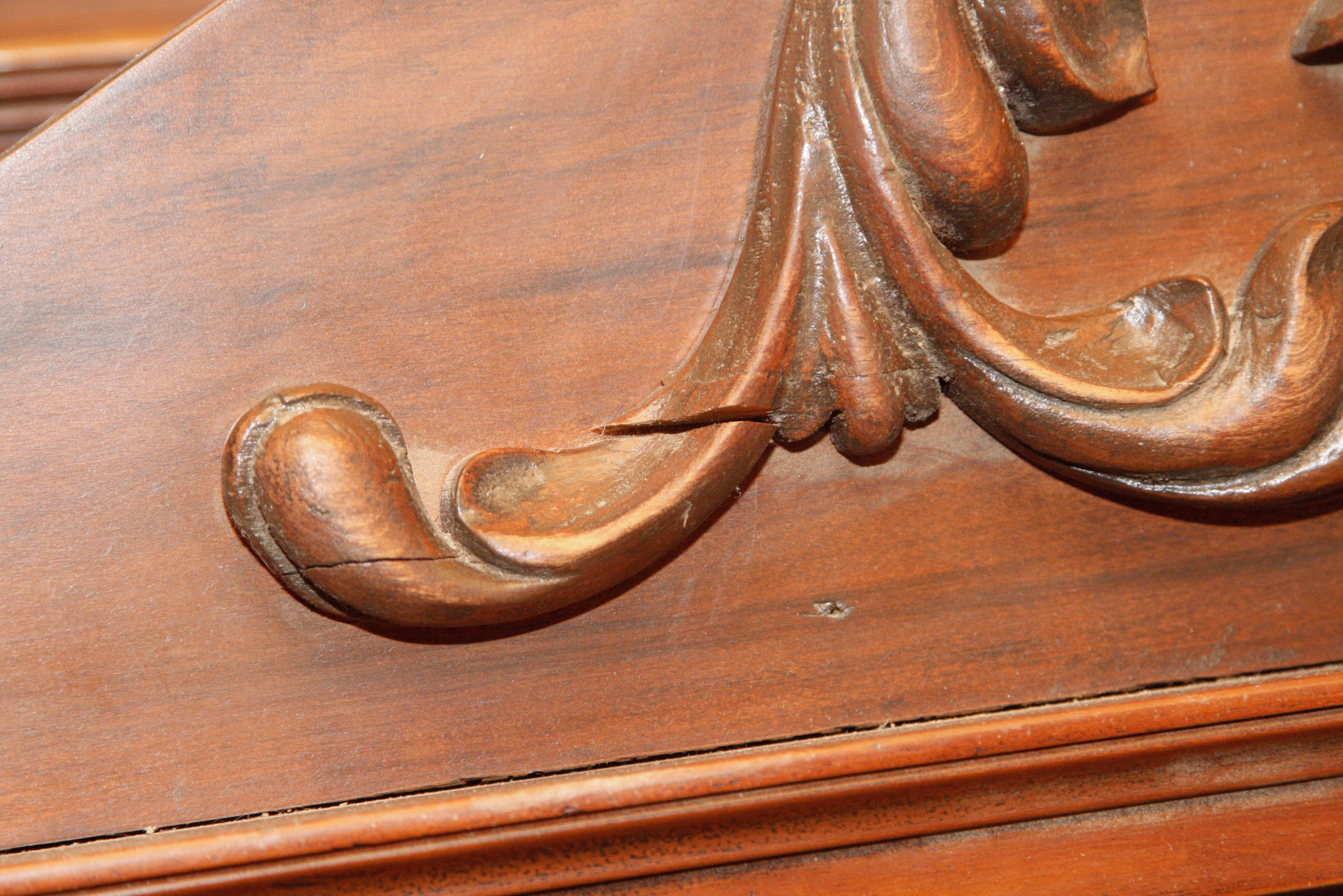 Vintage Empire Style Bar with Hanging Liquor Cabinet