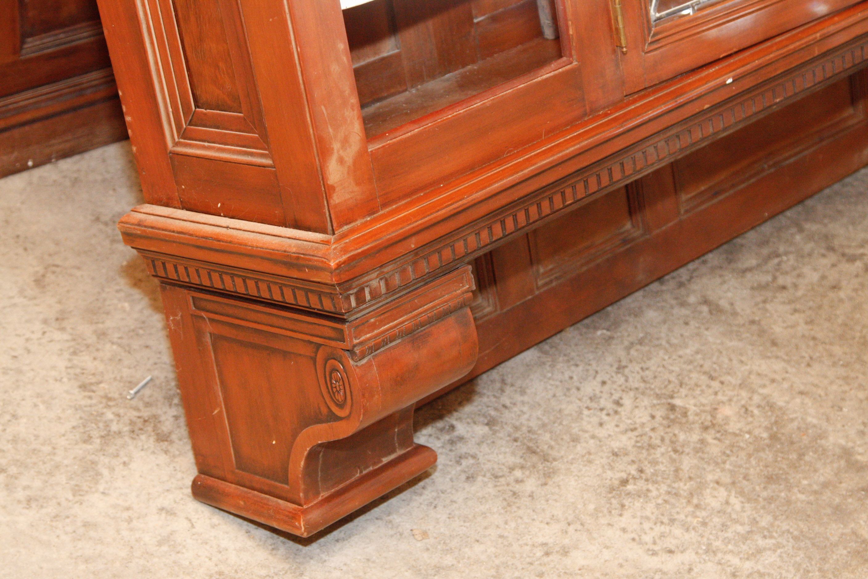 Vintage Empire Style Bar with Hanging Liquor Cabinet