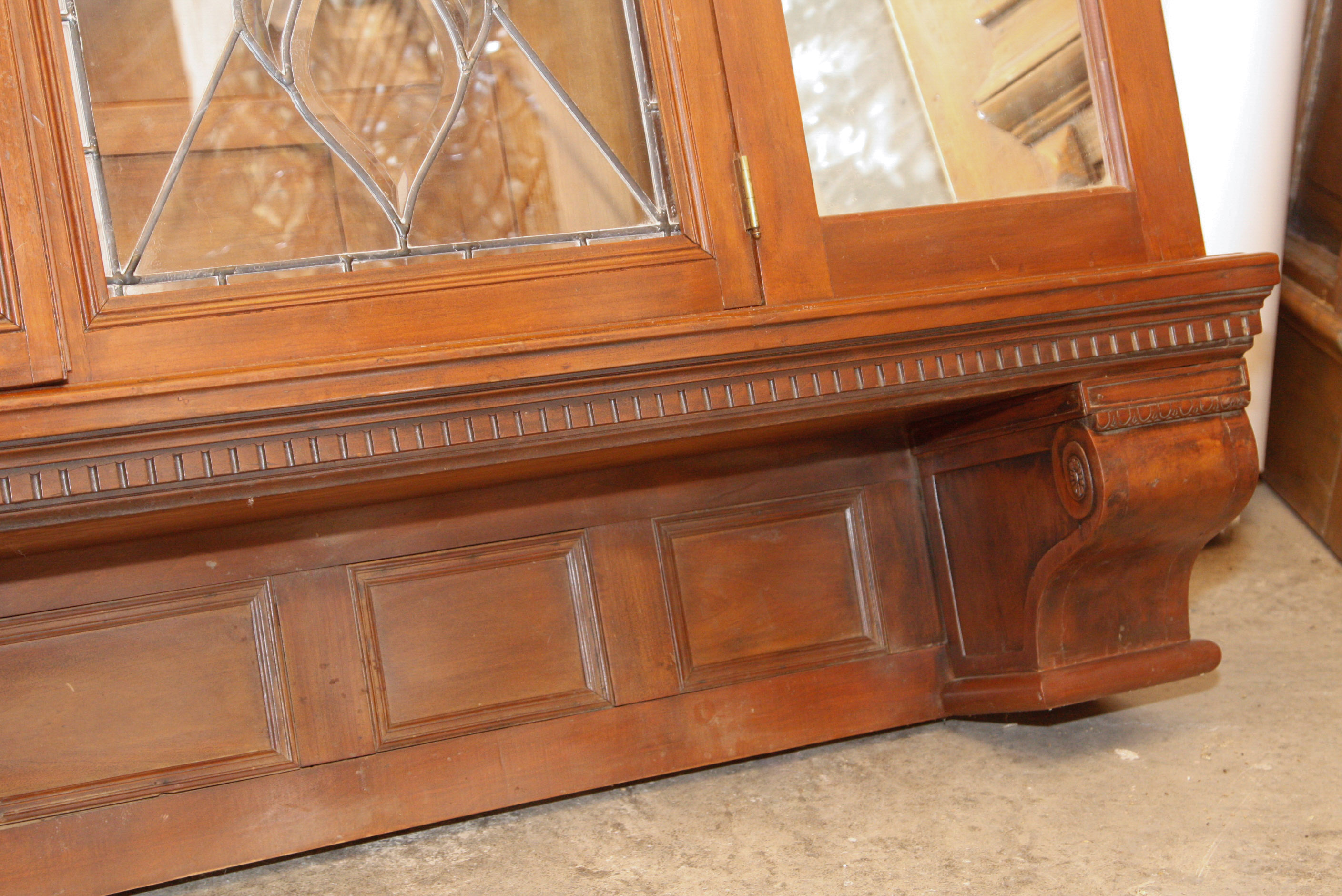 Vintage Empire Style Bar with Hanging Liquor Cabinet