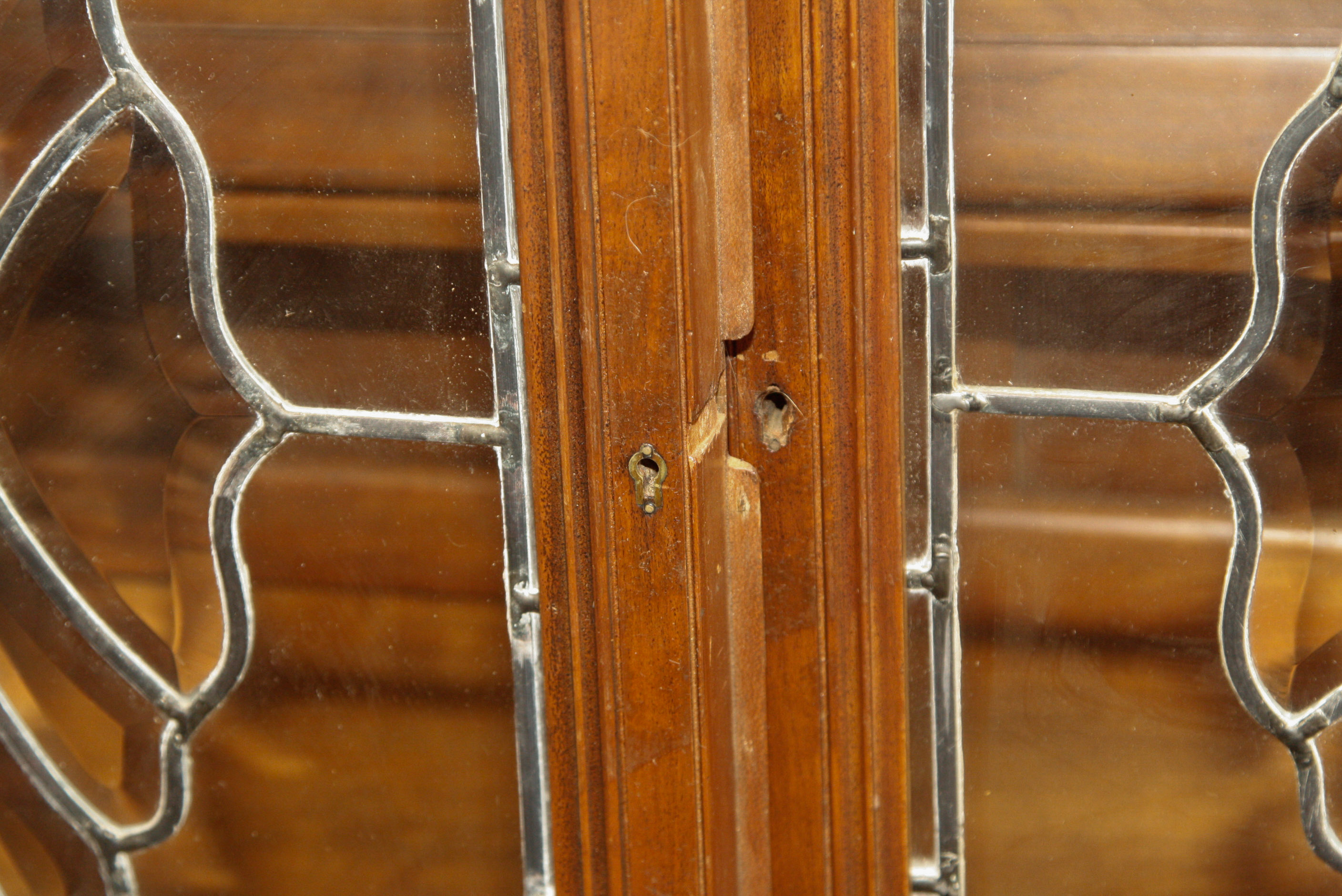 Vintage Empire Style Bar with Hanging Liquor Cabinet