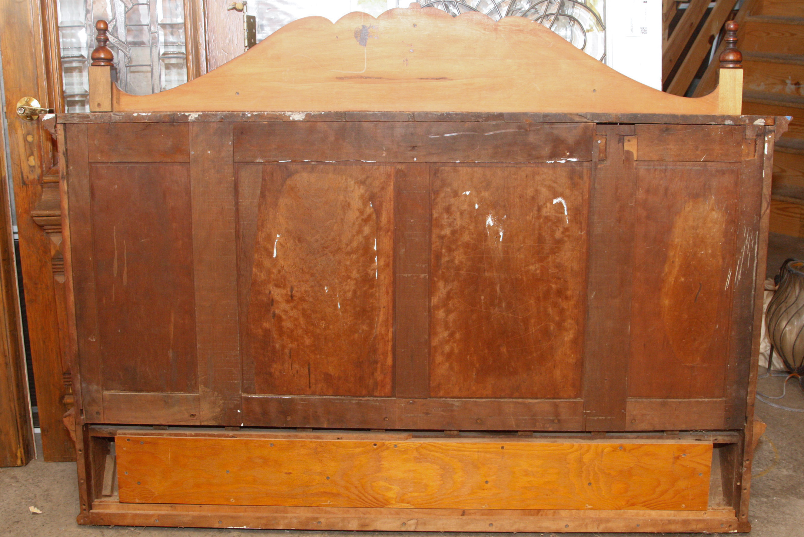 Vintage Empire Style Bar with Hanging Liquor Cabinet