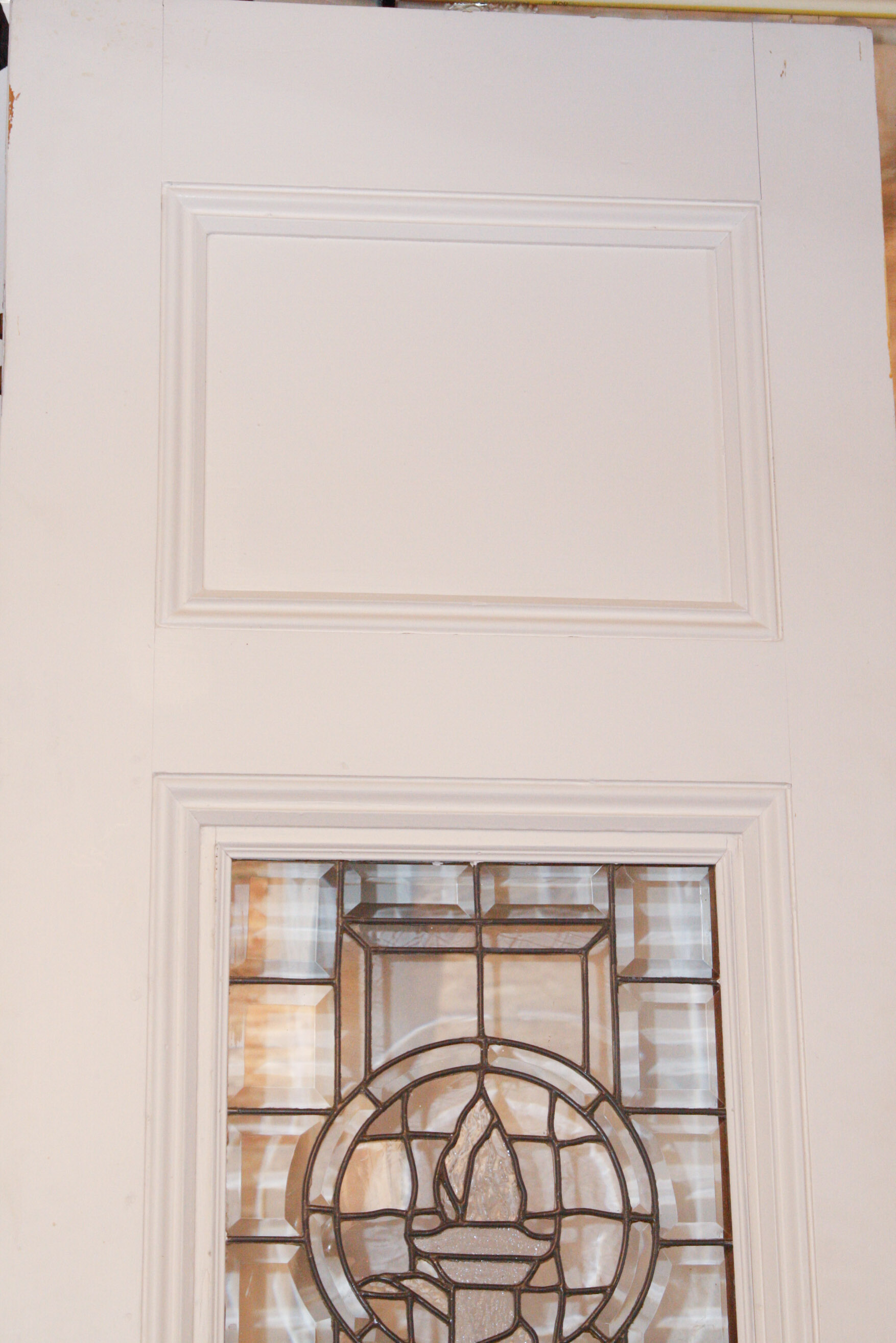 Pair of Architectural Beveled Glass Front Doors