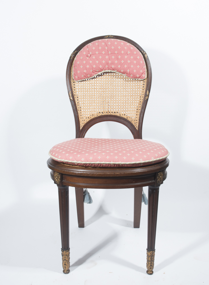 Set of Italian Neoclassical Style Caned Chairs