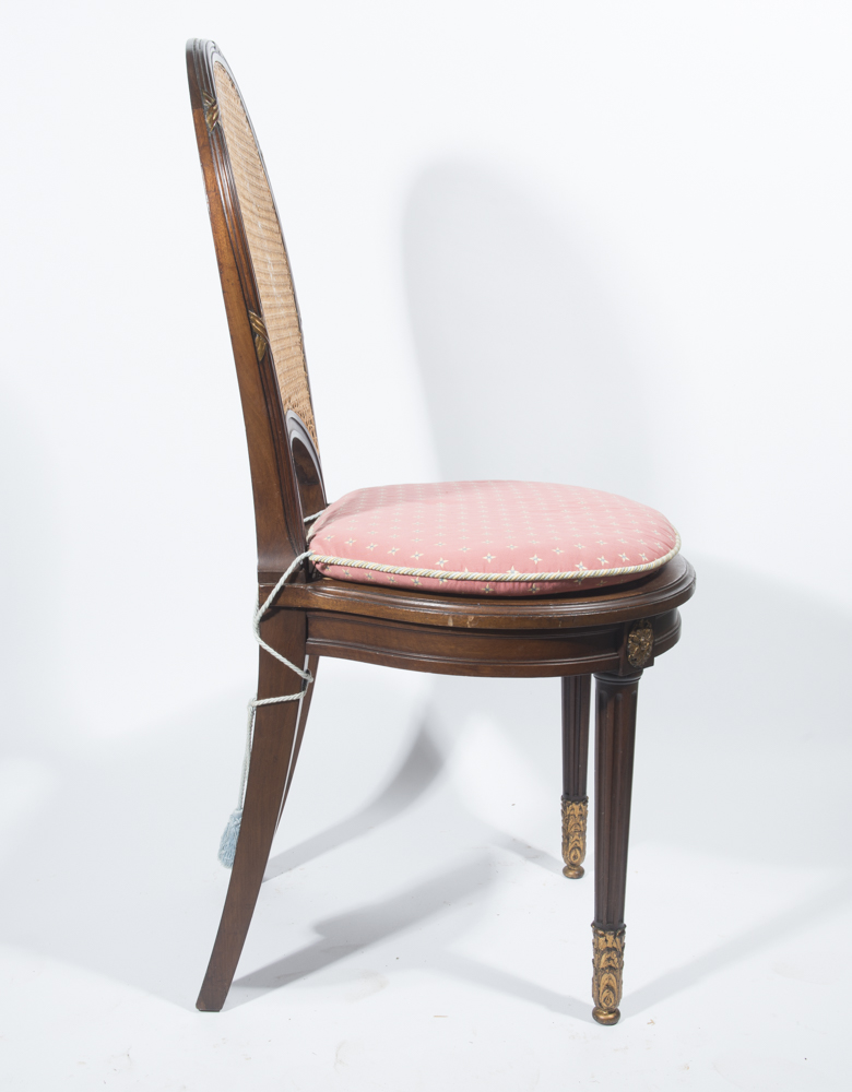 Set of Italian Neoclassical Style Caned Chairs