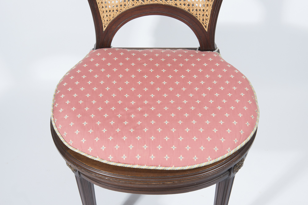 Set of Italian Neoclassical Style Caned Chairs